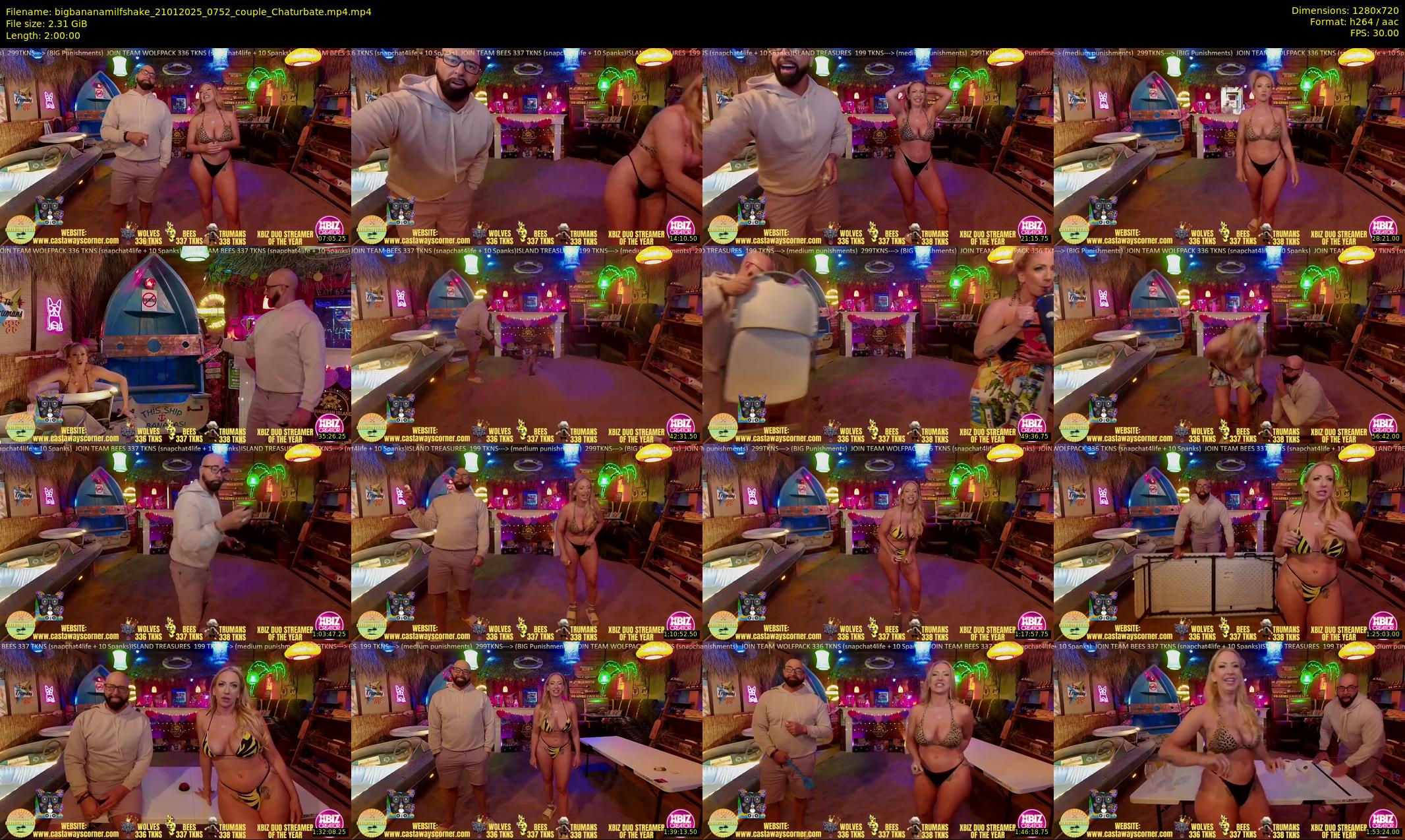 bigbananamilfshake — 120 minute Chaturbate couple cam show recording, 720p, Jan 21, 2025