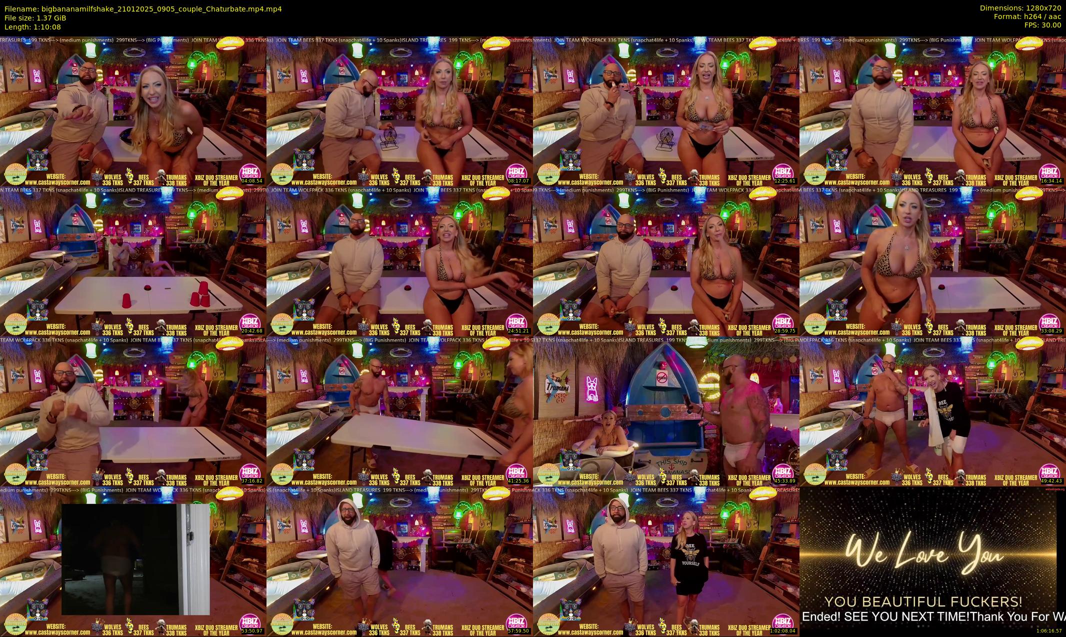 bigbananamilfshake — 71 minute Chaturbate couple cam show recording, 720p, Jan 21, 2025