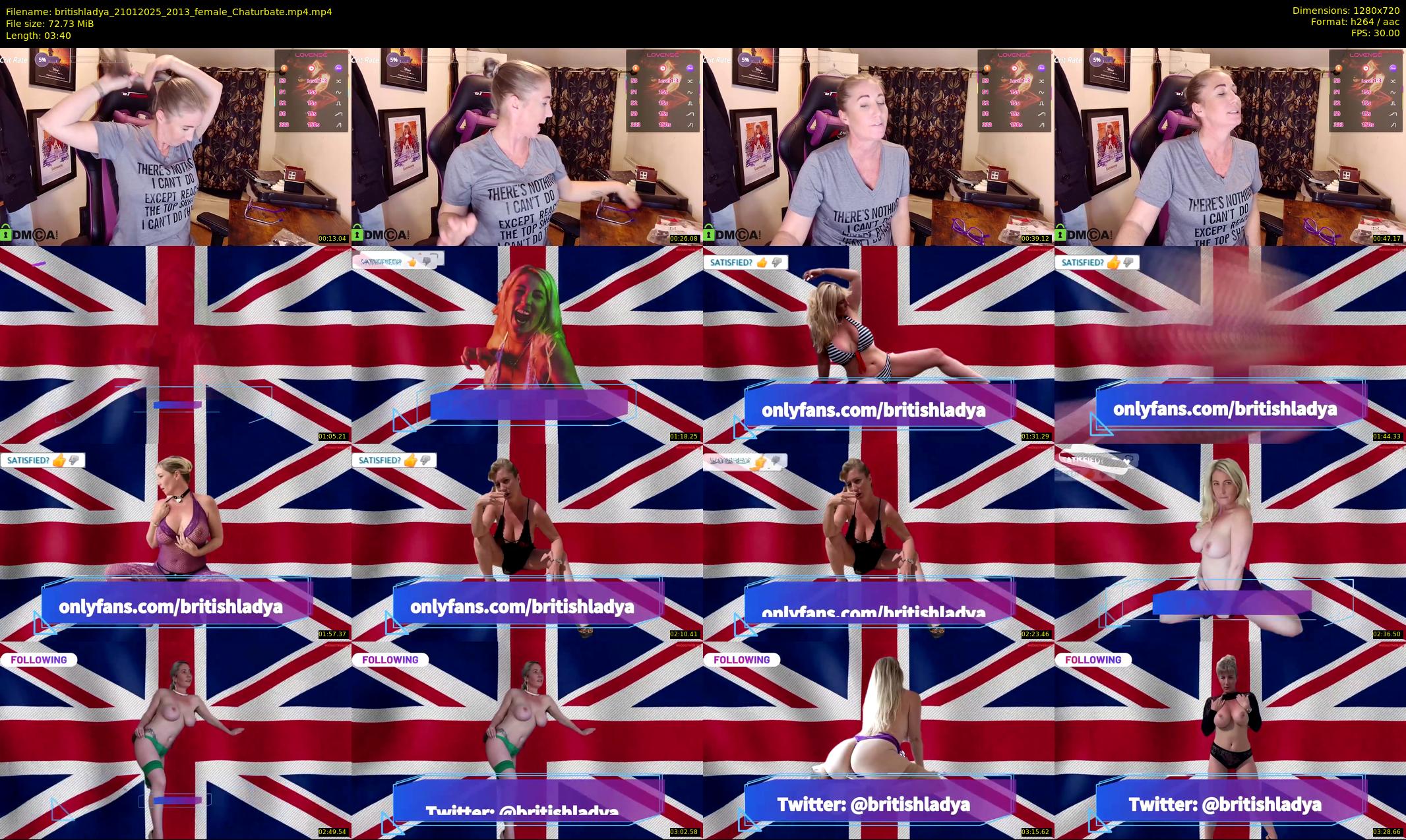 britishladya — 4 minute Chaturbate female cam show recording, 720p, Jan 21, 2025