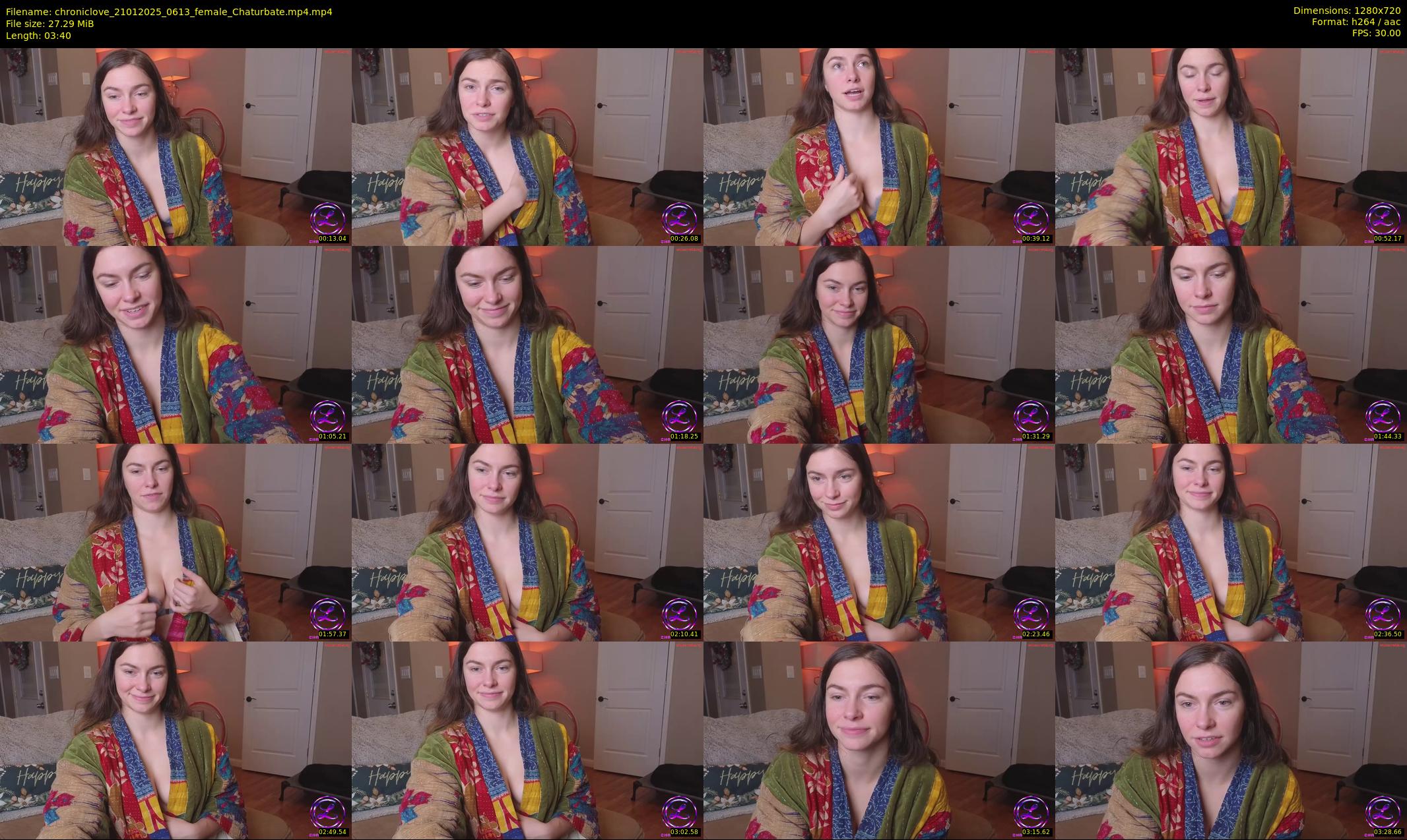 chroniclove — 4 minute Chaturbate female cam show recording, 720p, Jan 21, 2025