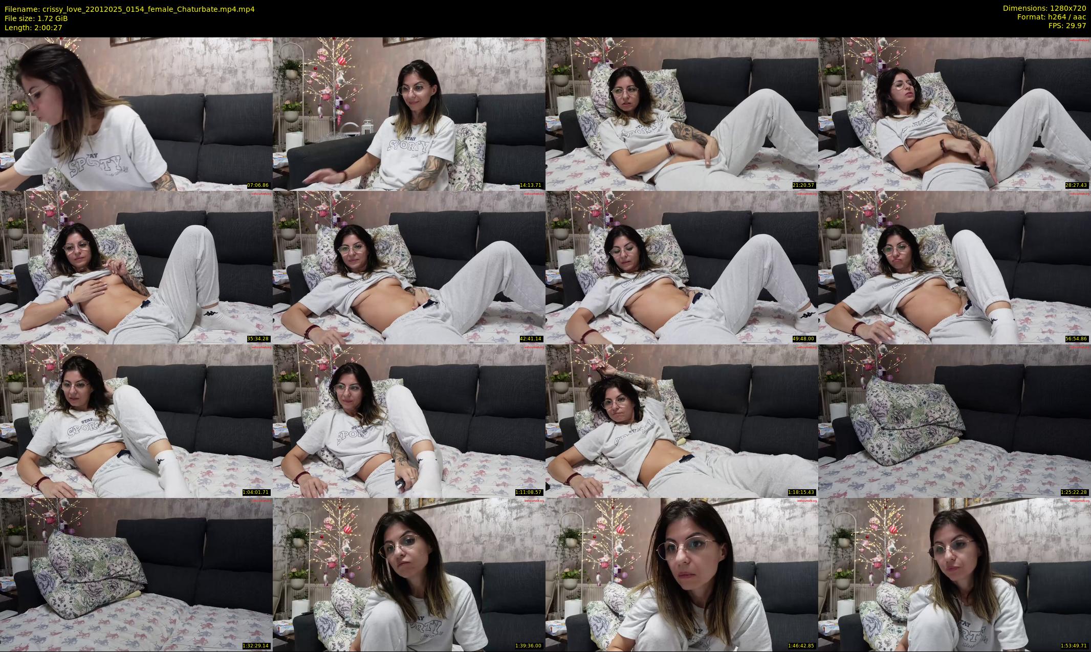 crissy_love — 121 minute Chaturbate female cam show recording, 720p, Jan 22, 2025