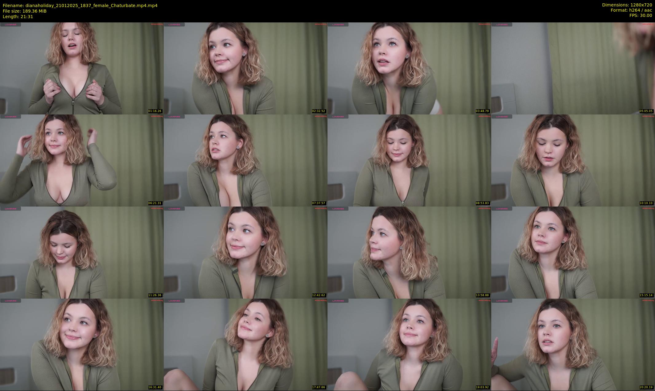 dianaholiday — 22 minute Chaturbate female cam show recording, 720p, Jan 21, 2025