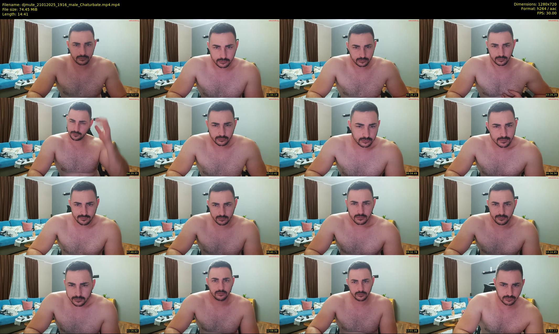 djmute — 15 minute Chaturbate male cam show recording, 720p, Jan 21, 2025