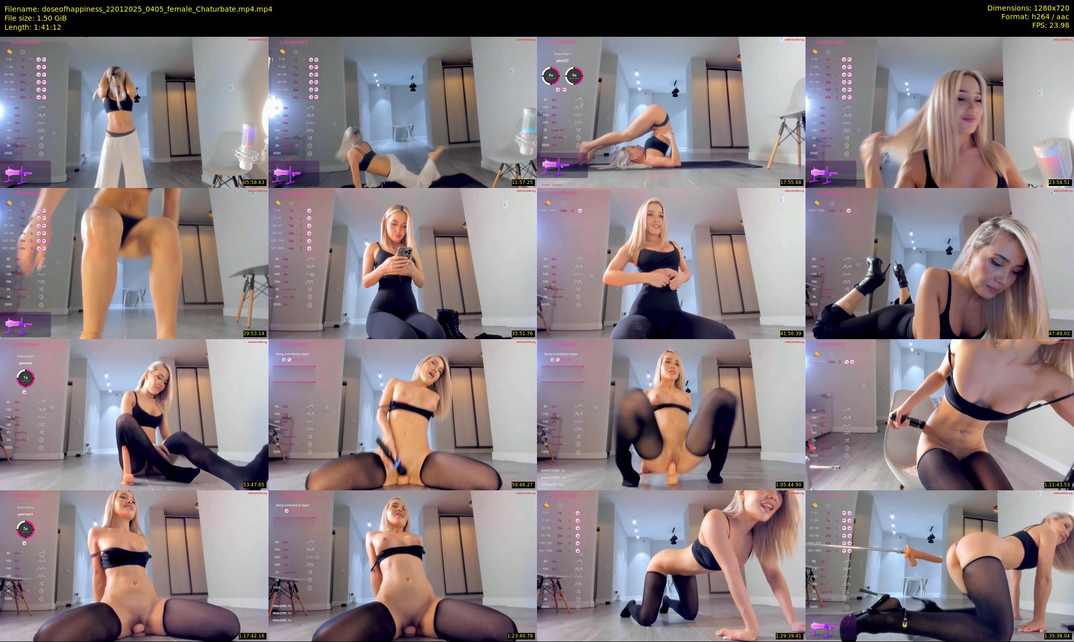 doseofhappiness — 102 minute Chaturbate female cam show recording, 720p, Jan 22, 2025