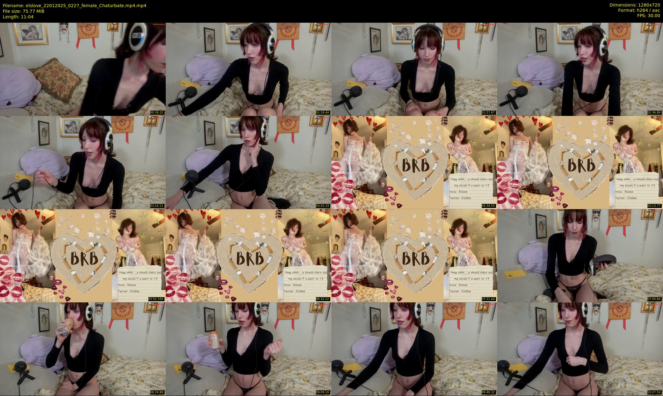 elslove — 12 minute Chaturbate female cam show recording, 720p, Jan 22, 2025