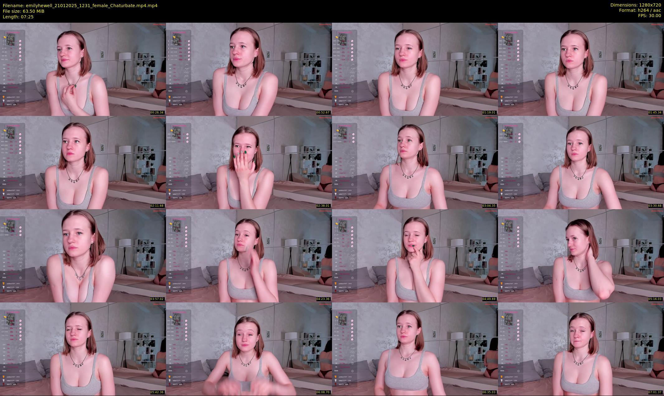 emilyhewell — 8 minute Chaturbate female cam show recording, 720p, Jan 21, 2025