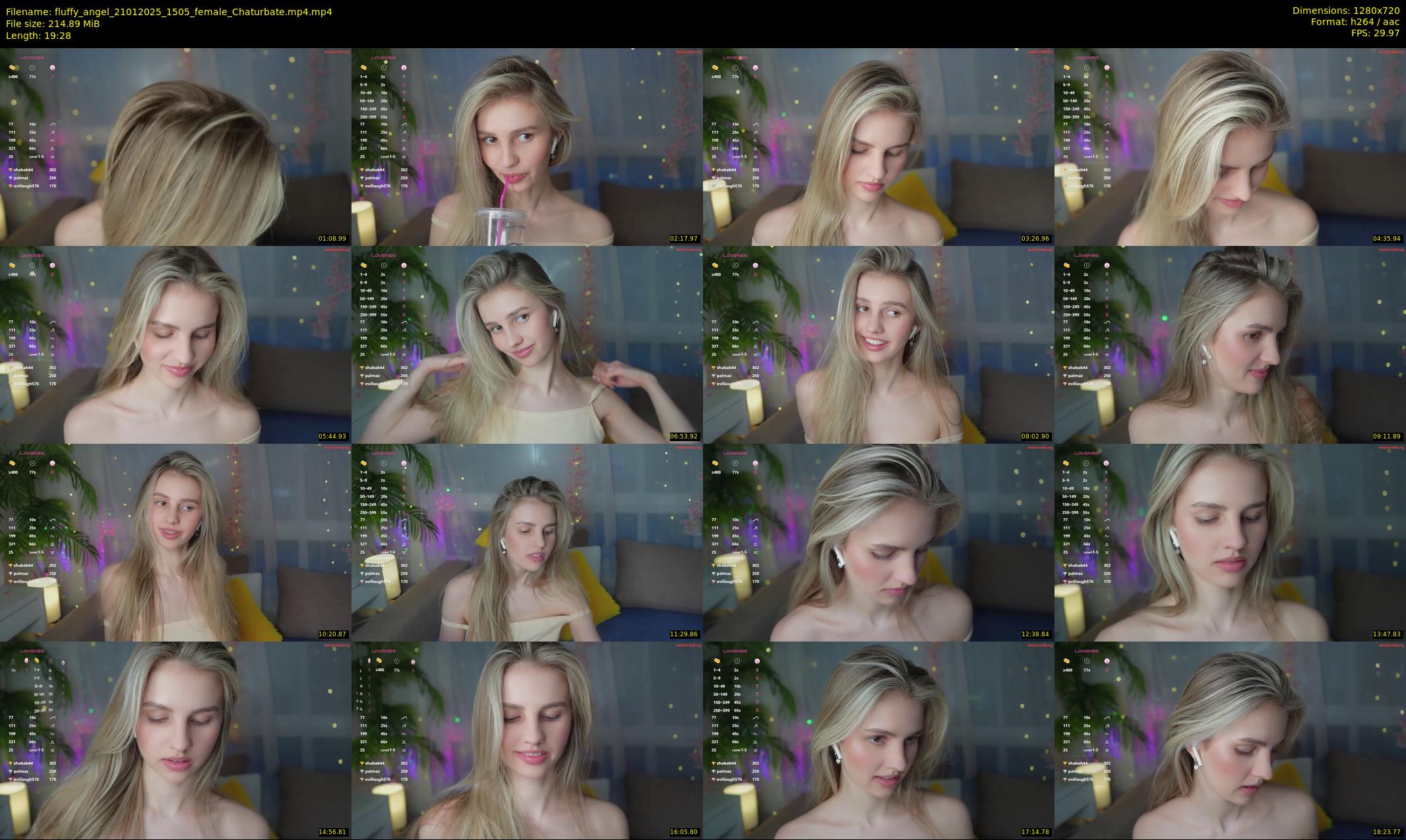 fluffy_angel — 20 minute Chaturbate female cam show recording, 720p, Jan 21, 2025