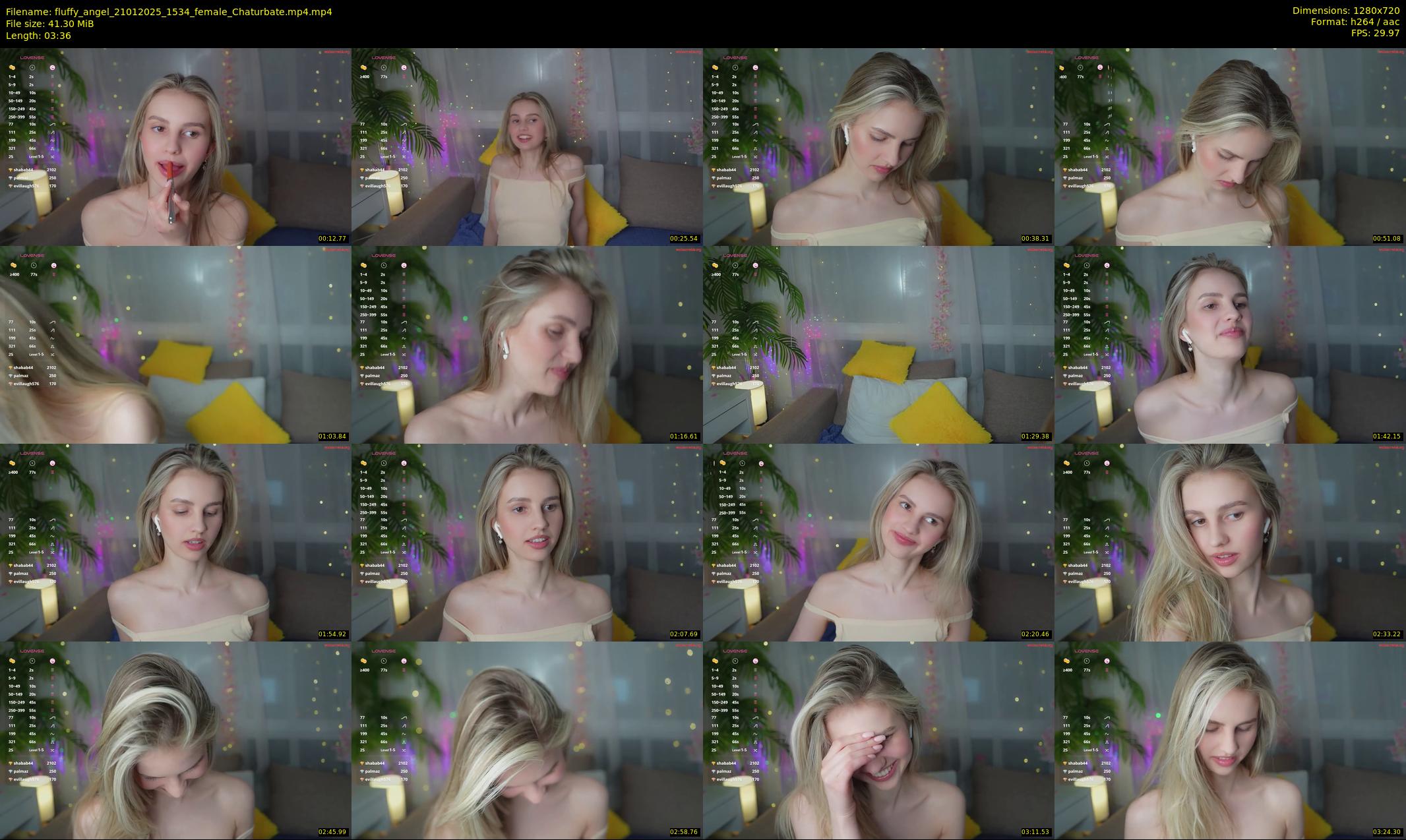 fluffy_angel — 4 minute Chaturbate female cam show recording, 720p, Jan 21, 2025