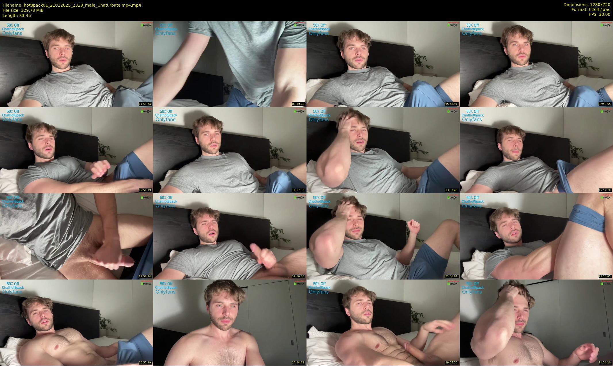 hot8pack01 — 34 minute Chaturbate male cam show recording, 720p, Jan 21, 2025