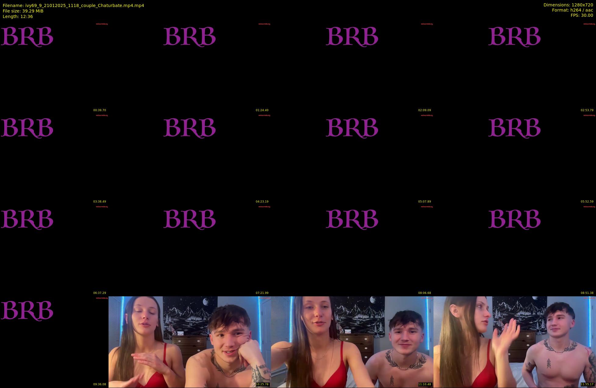 ivy69_9 — 13 minute Chaturbate couple cam show recording, 720p, Jan 21, 2025