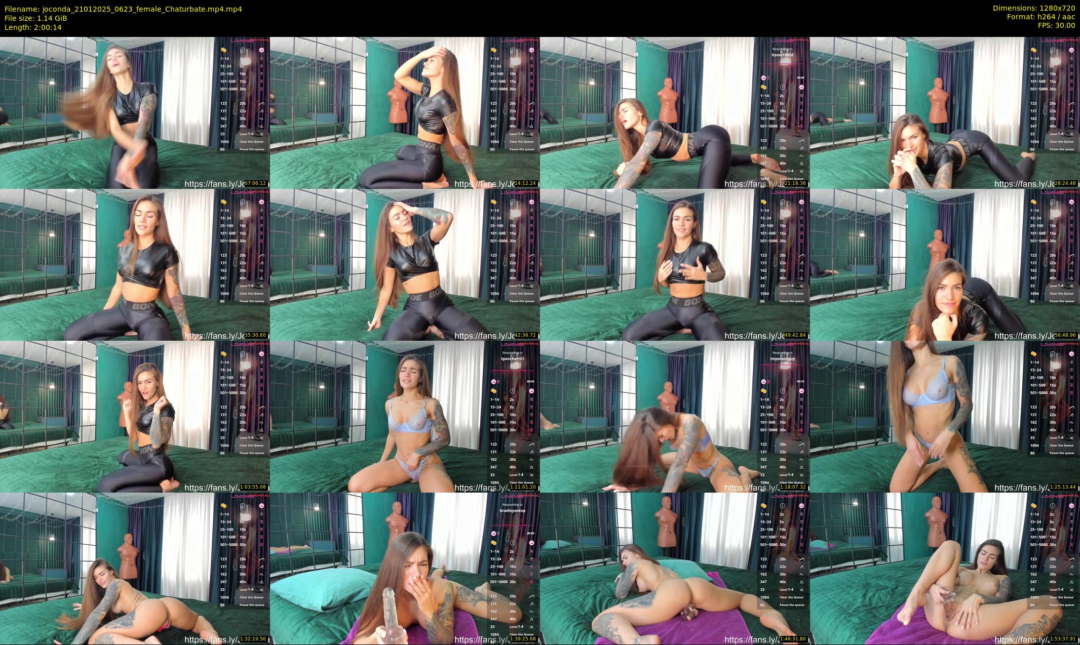 joconda — 121 minute Chaturbate female cam show recording, 720p, Jan 21, 2025