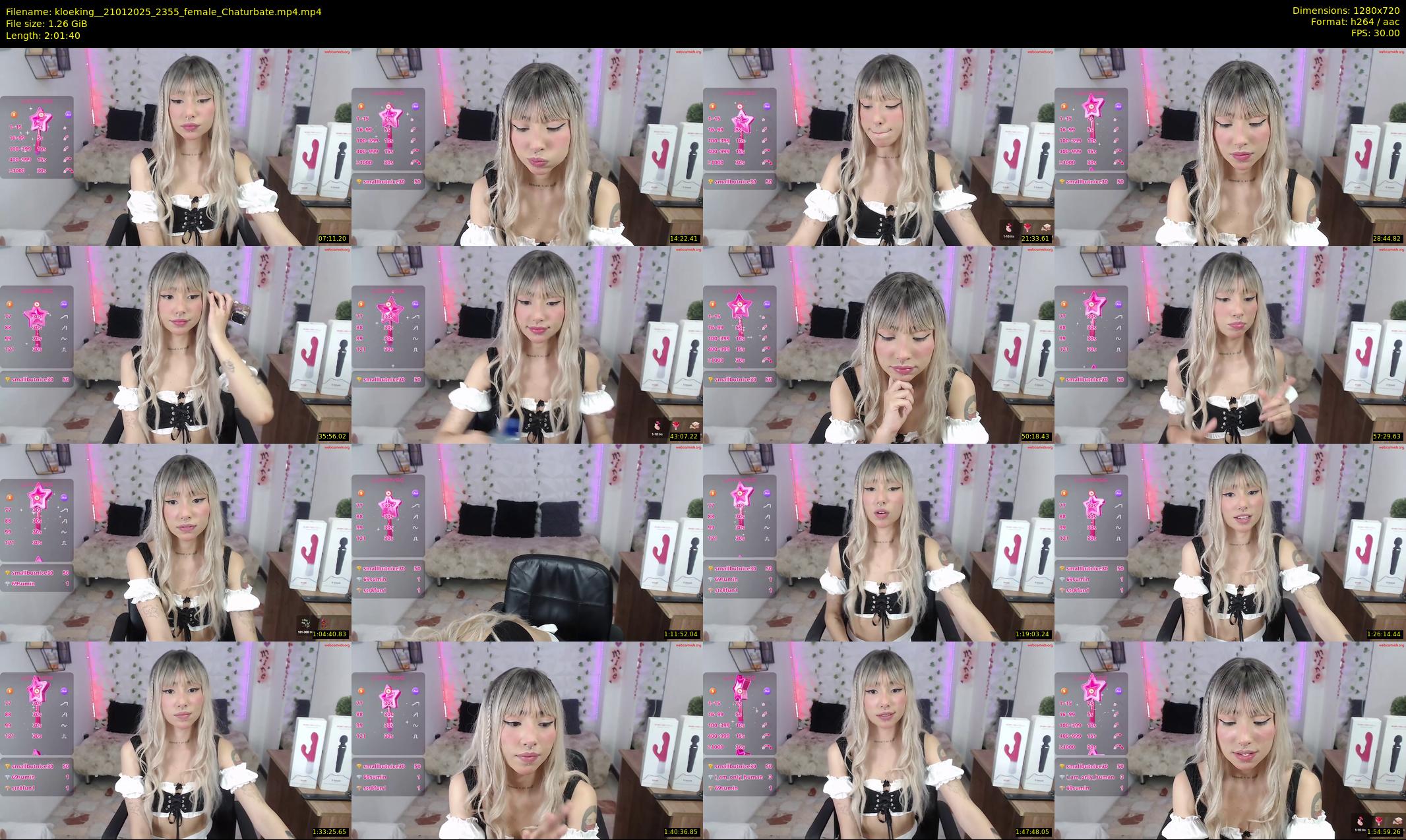 kloeking_ — 122 minute Chaturbate female cam show recording, 720p, Jan 21, 2025