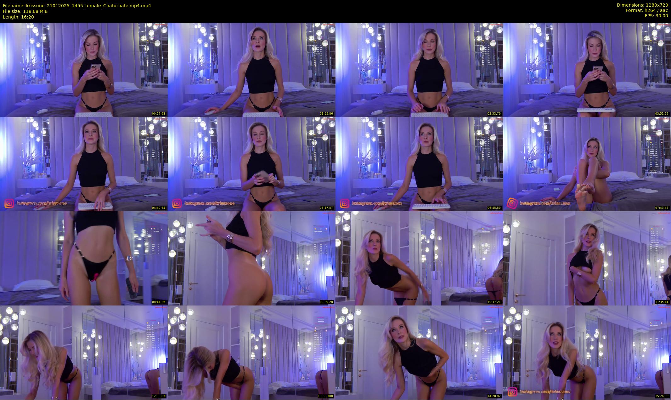 krissone — 17 minute Chaturbate female cam show recording, 720p, Jan 21, 2025