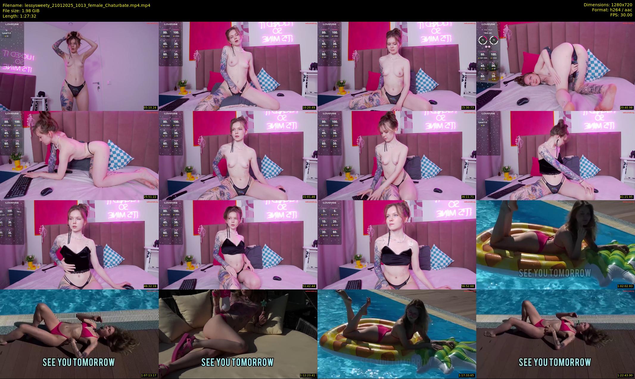 lessysweety — 88 minute Chaturbate female cam show recording, 720p, Jan 21, 2025