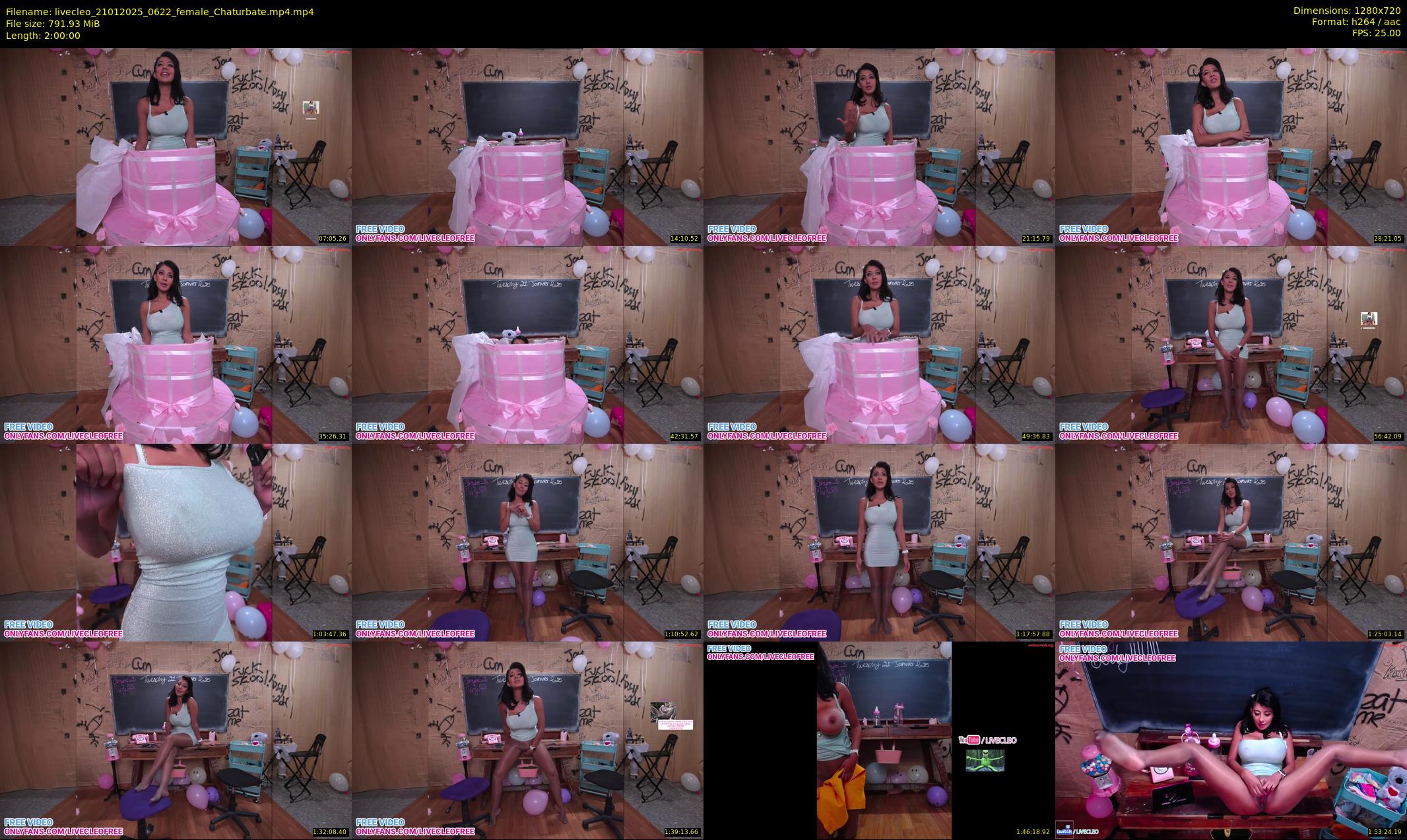 livecleo — 120 minute Chaturbate female cam show recording, 720p, Jan 21, 2025