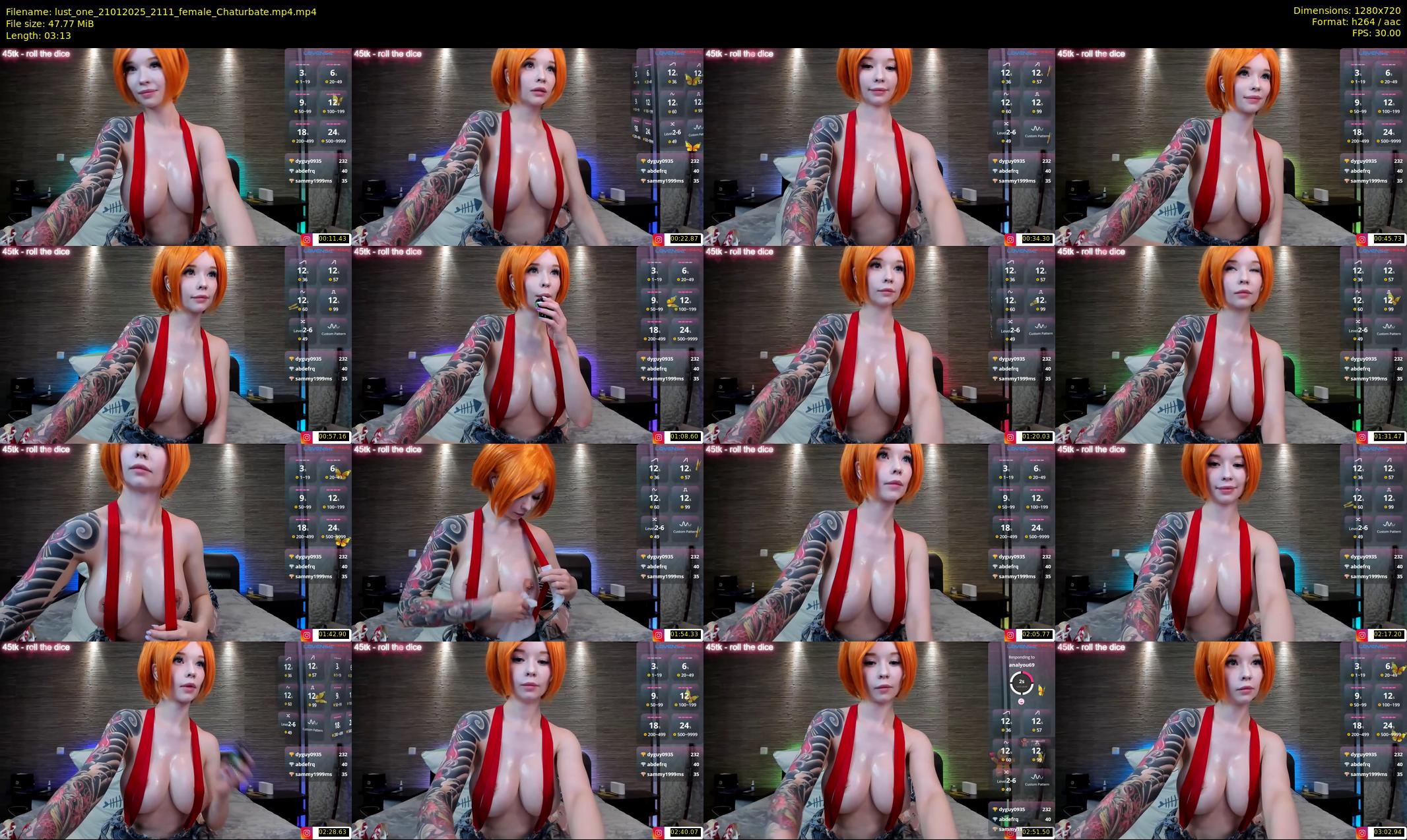 lust_one — 4 minute Chaturbate female cam show recording, 720p, Jan 21, 2025