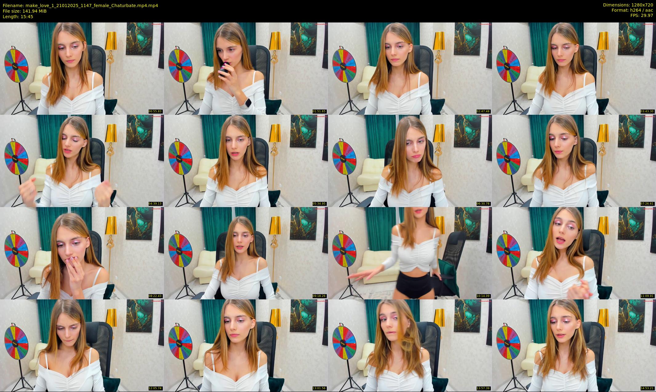 make_love_1 — 16 minute Chaturbate female cam show recording, 720p, Jan 21, 2025
