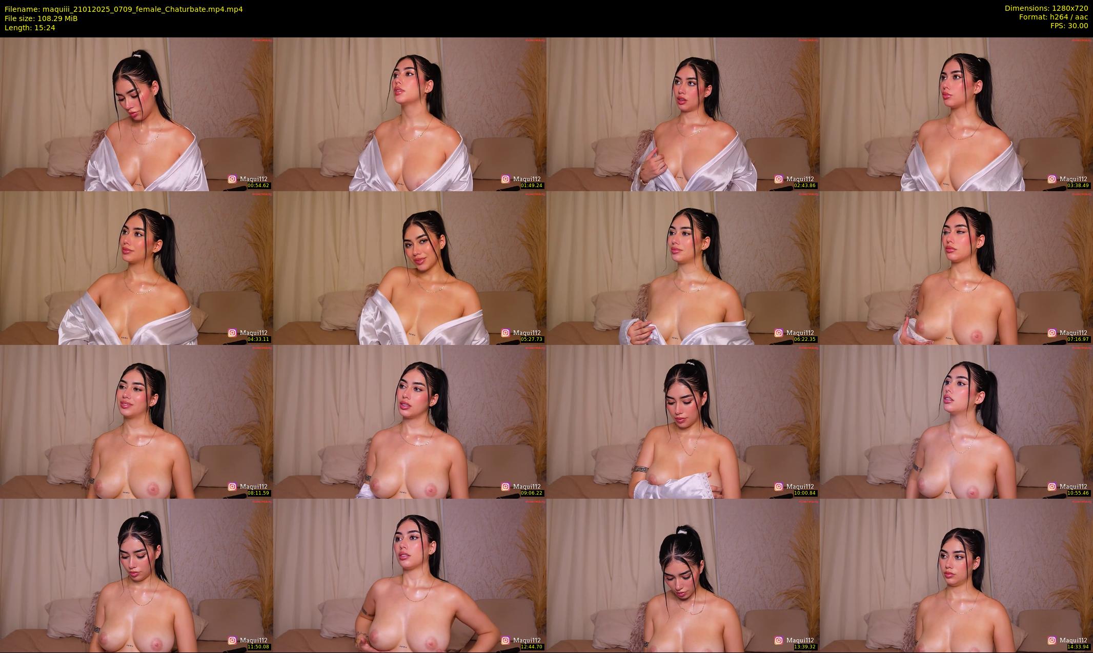 maquiii — 16 minute Chaturbate female cam show recording, 720p, Jan 21, 2025