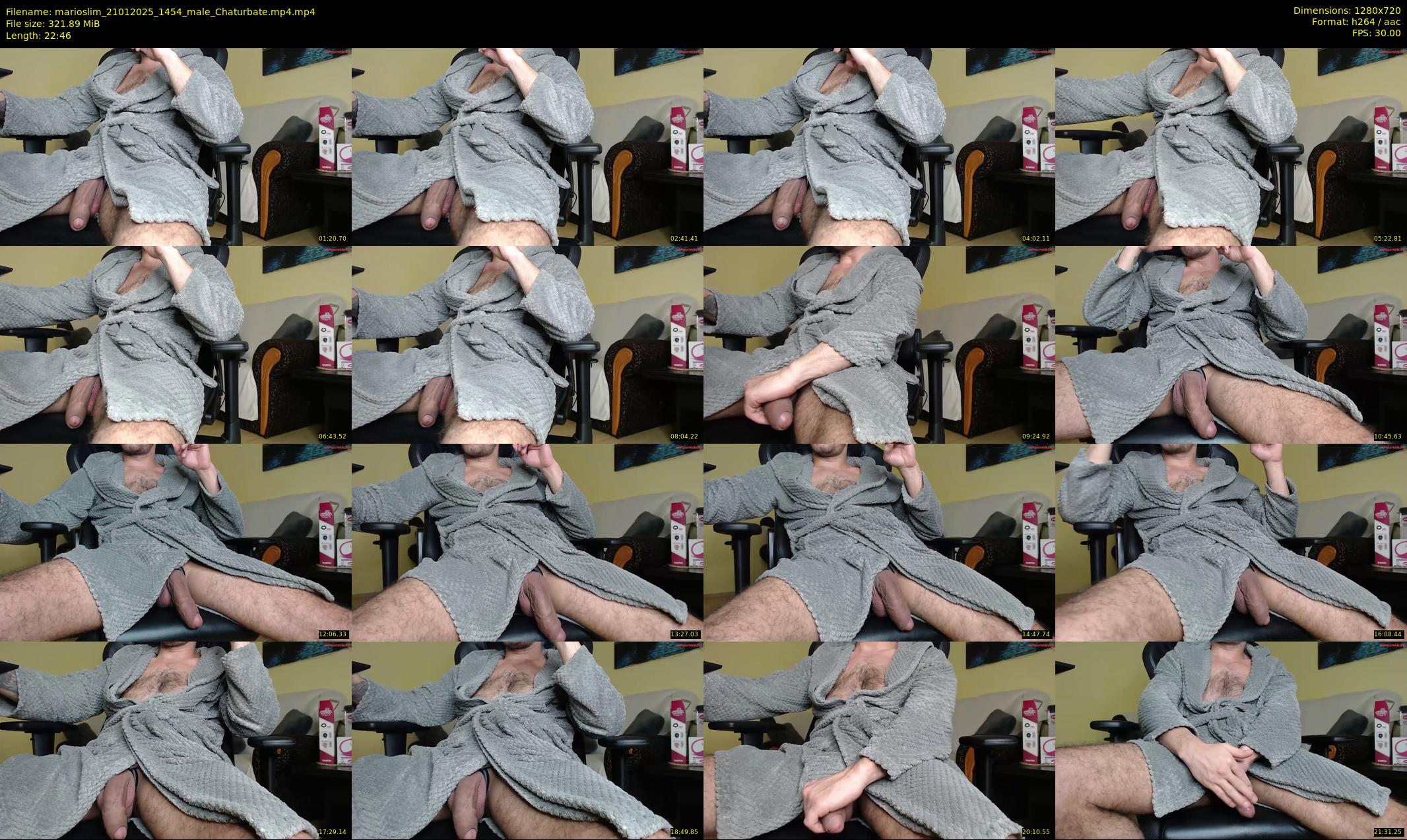marioslim — 23 minute Chaturbate male cam show recording, 720p, Jan 21, 2025