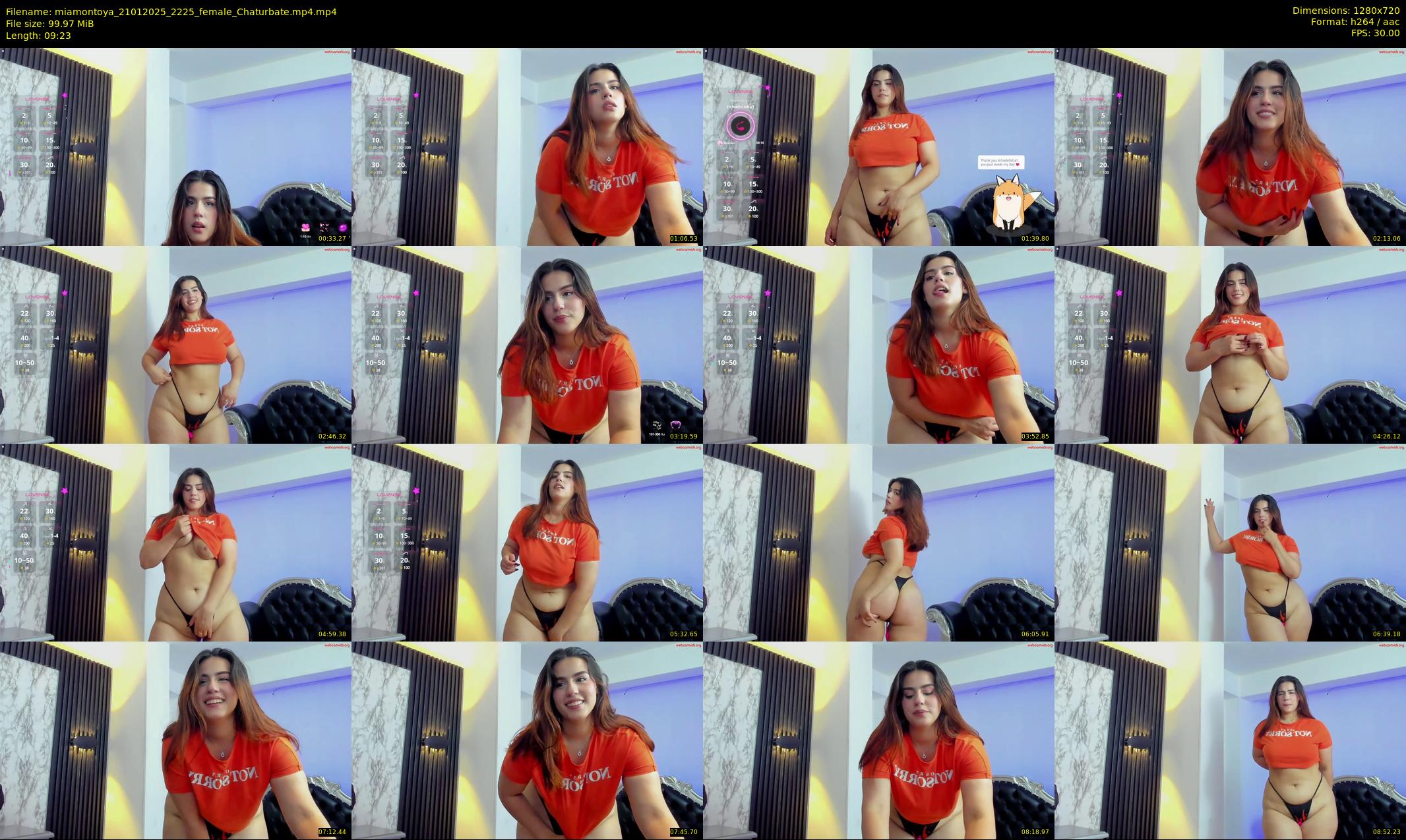 miamontoya — 10 minute Chaturbate female cam show recording, 720p, Jan 21, 2025