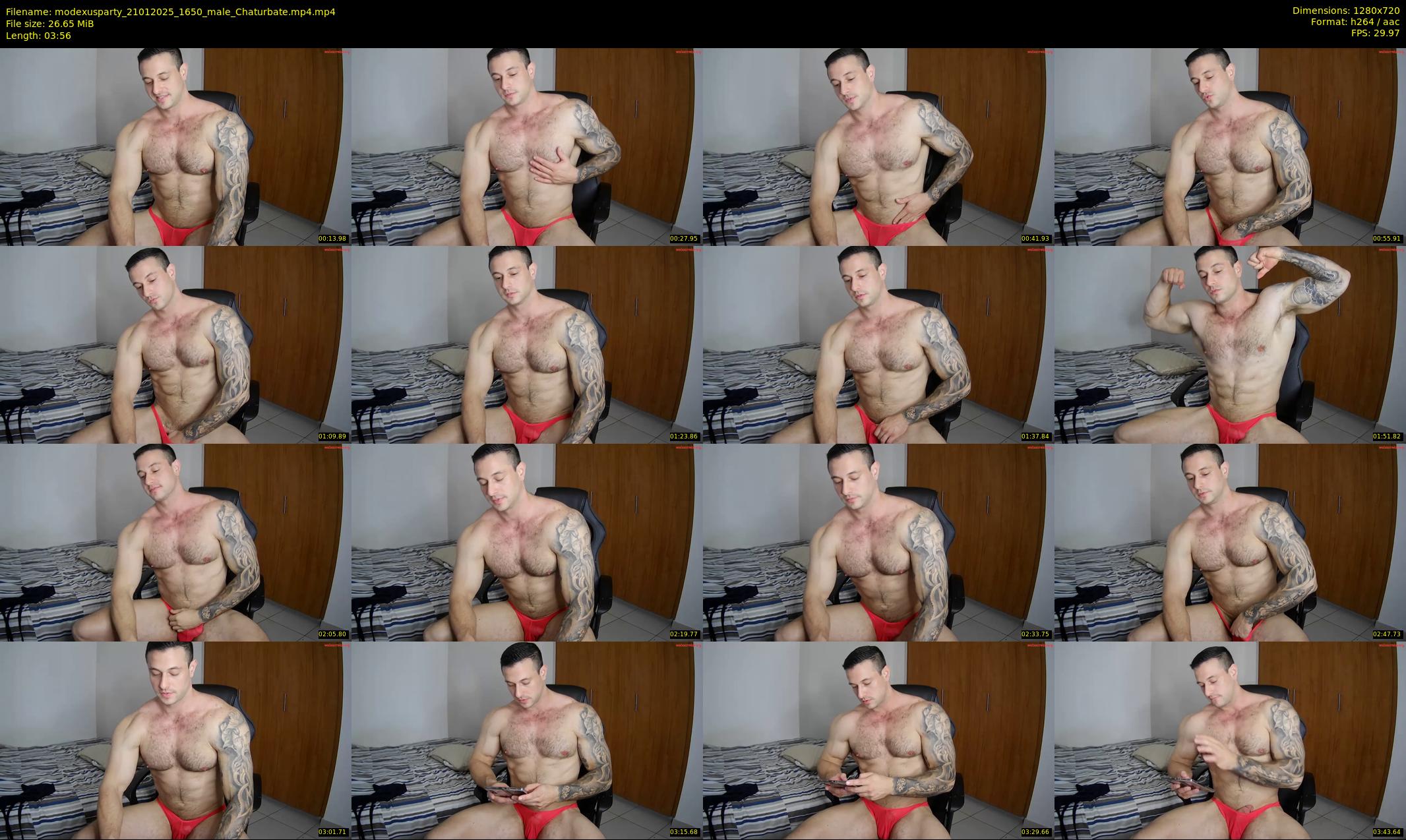 modexusparty — 4 minute Chaturbate male cam show recording, 720p, Jan 21, 2025