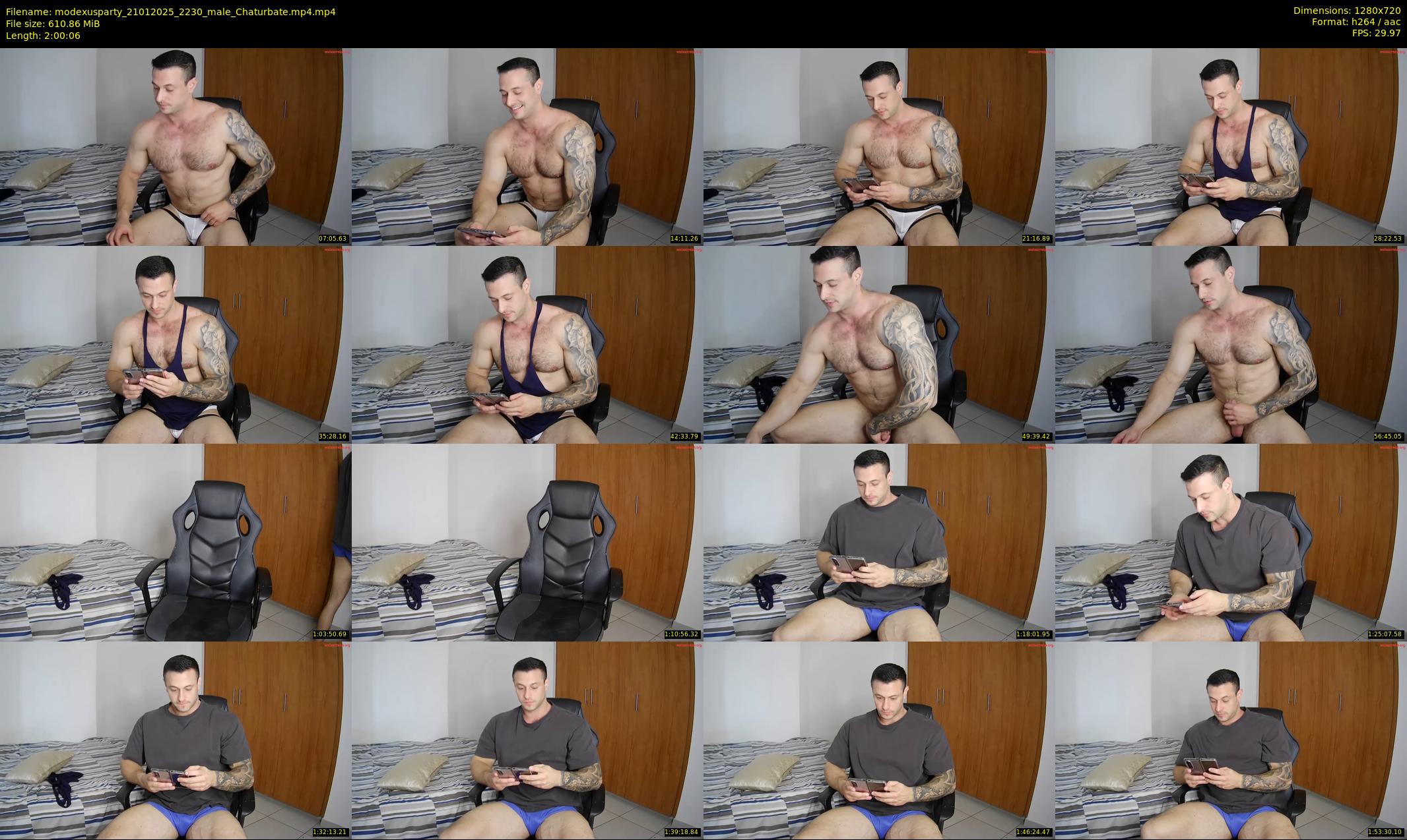 modexusparty — 121 minute Chaturbate male cam show recording, 720p, Jan 21, 2025