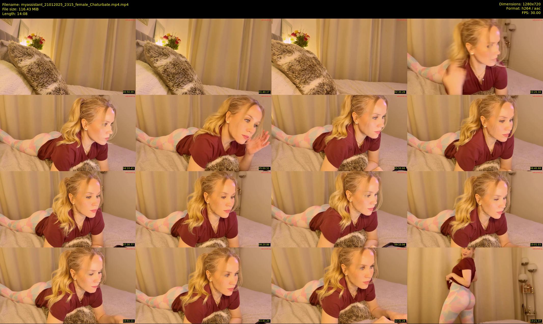 myassistant — 15 minute Chaturbate female cam show recording, 720p, Jan 21, 2025