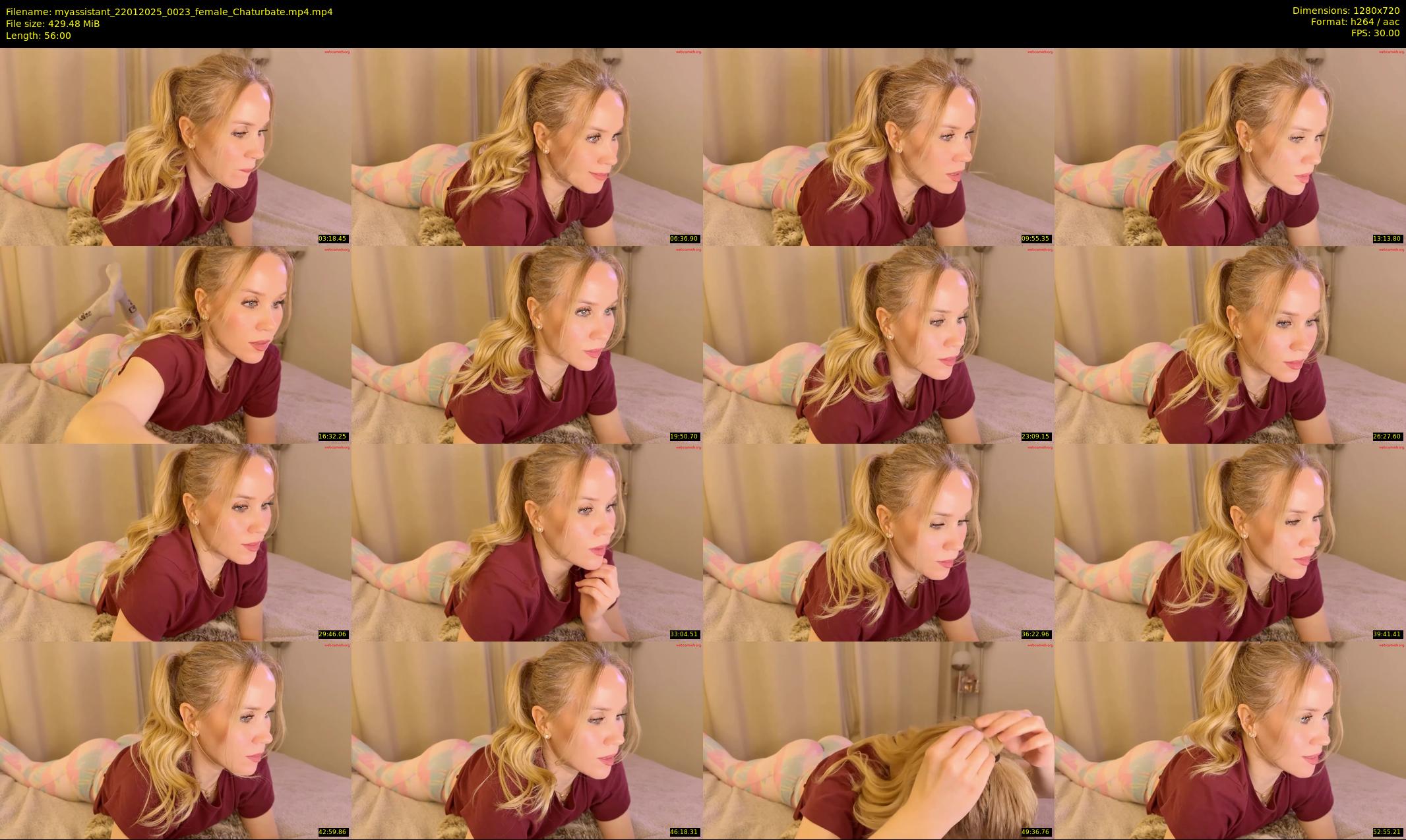 myassistant — 56 minute Chaturbate female cam show recording, 720p, Jan 22, 2025