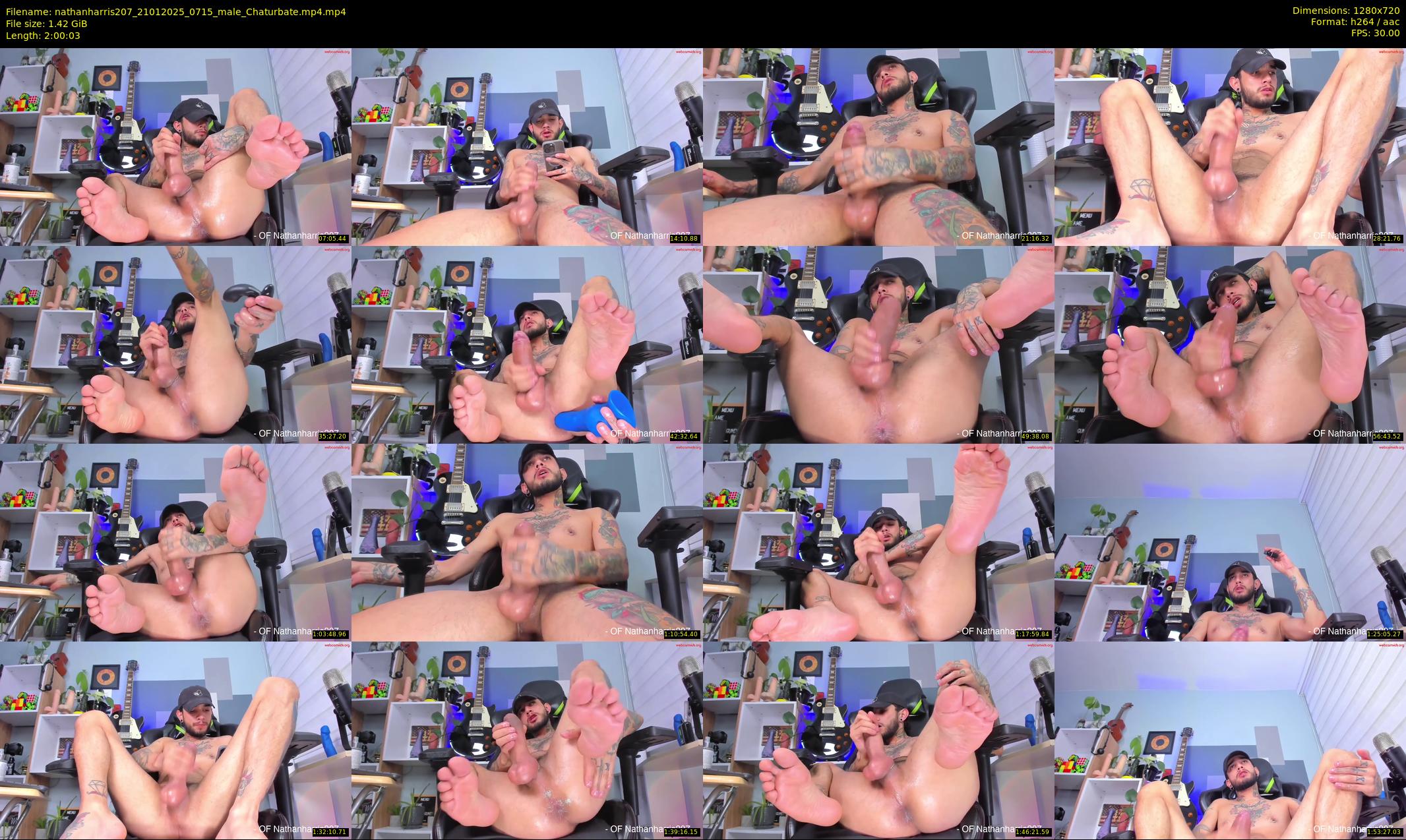 nathanharris207 — 121 minute Chaturbate male cam show recording, 720p, Jan 21, 2025