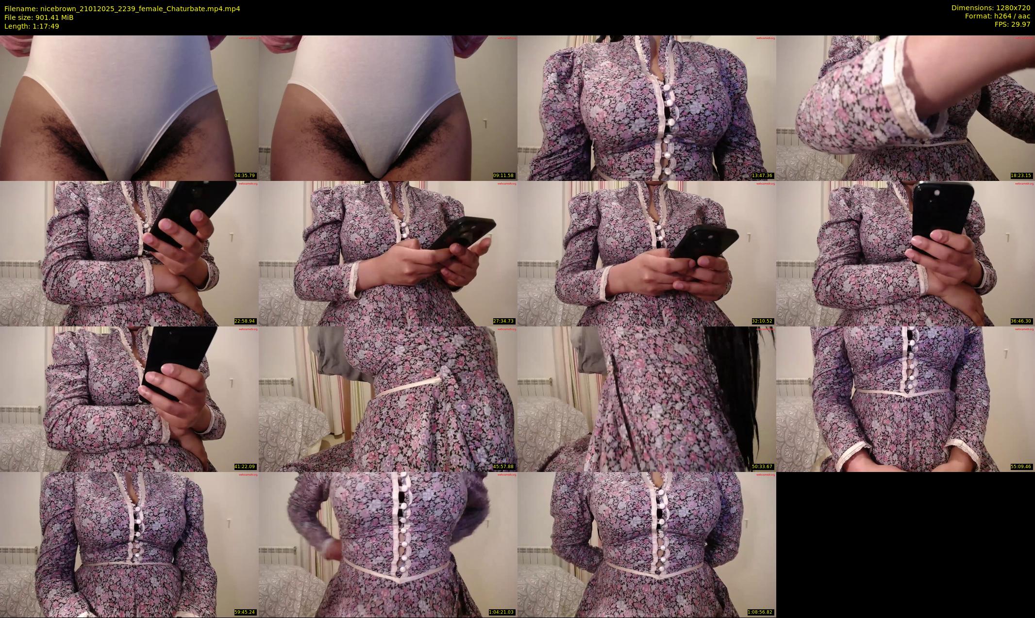 nicebrown — 78 minute Chaturbate female cam show recording, 720p, Jan 21, 2025