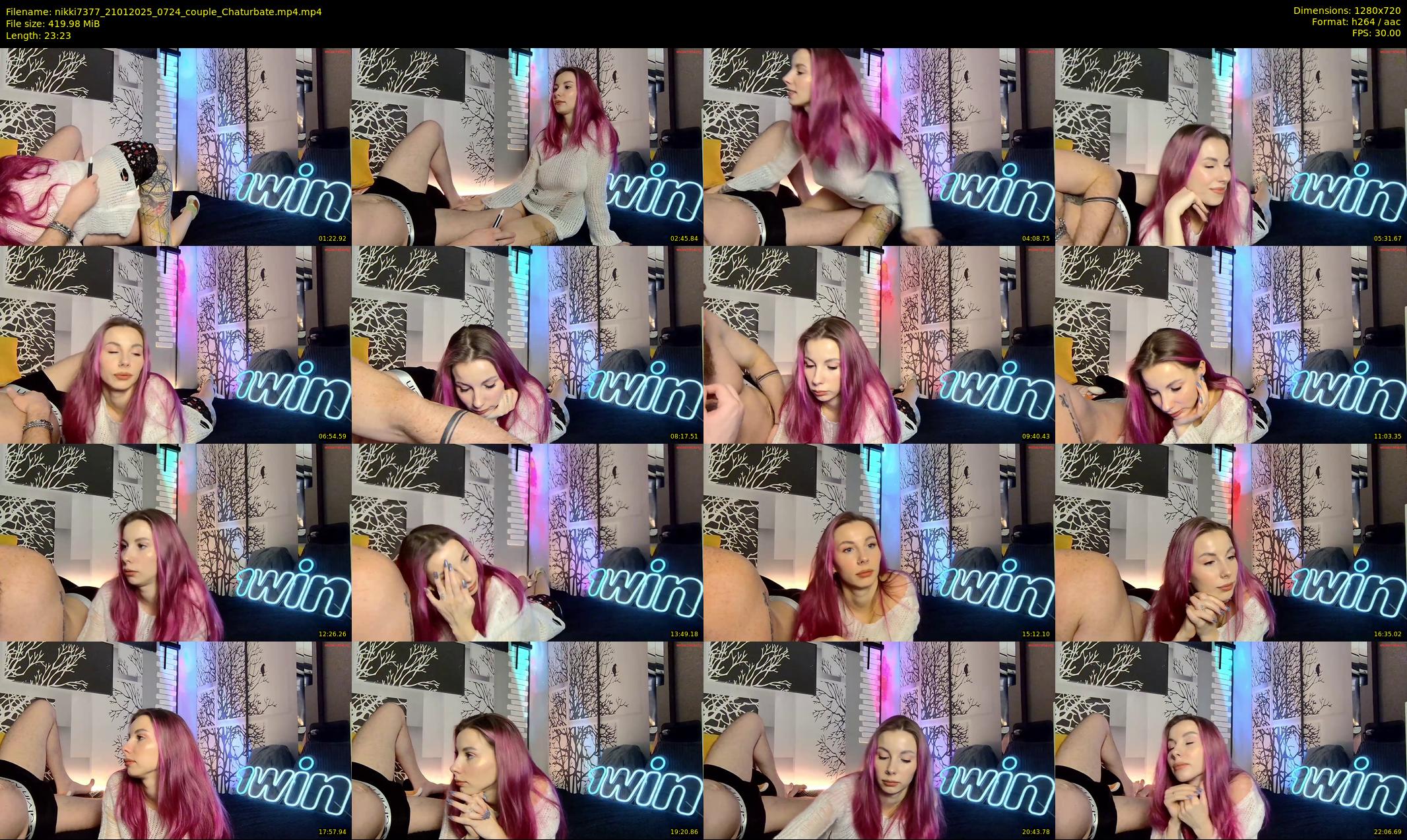 nikki7377 — 24 minute Chaturbate couple cam show recording, 720p, Jan 21, 2025