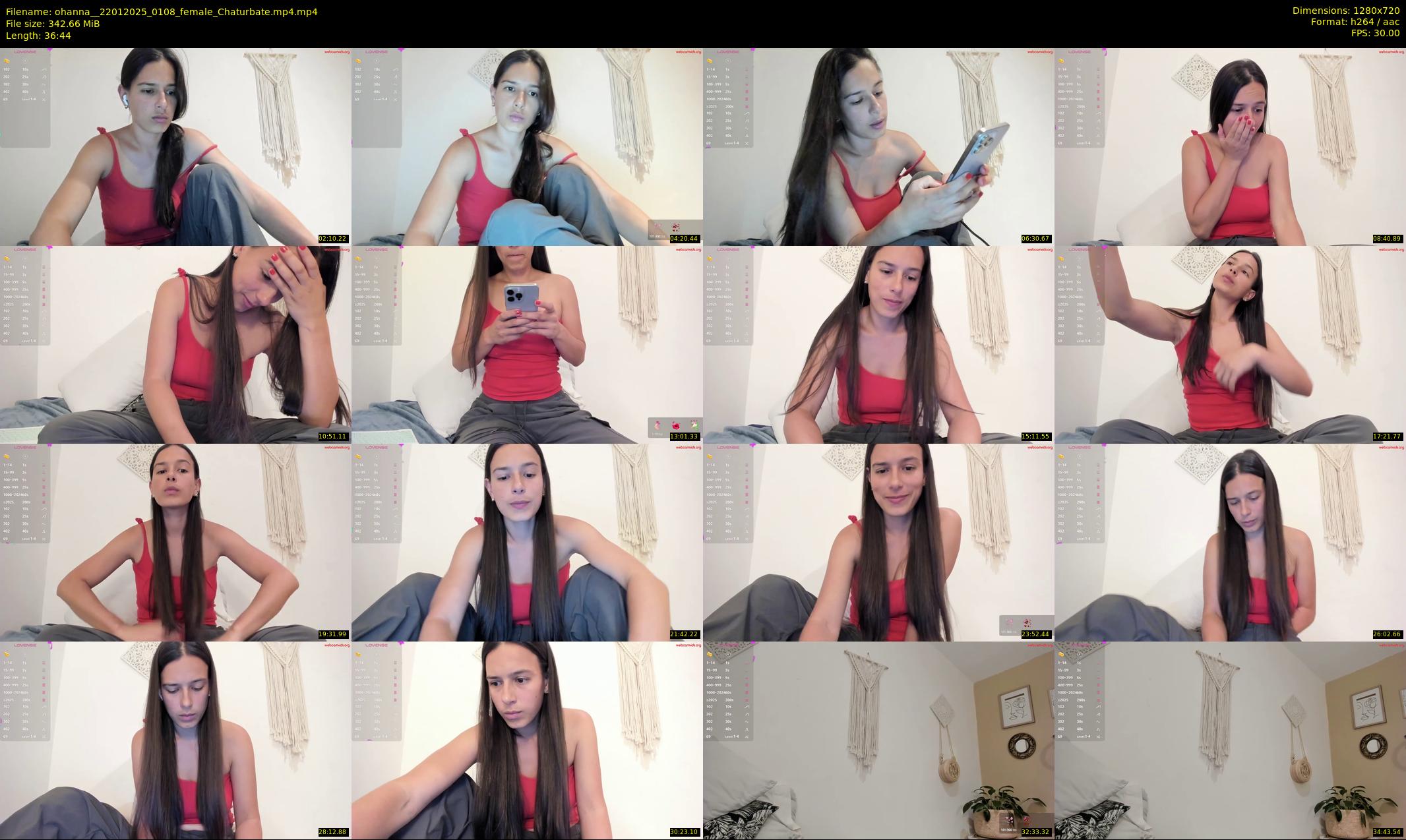 ohanna_ — 37 minute Chaturbate female cam show recording, 720p, Jan 22, 2025