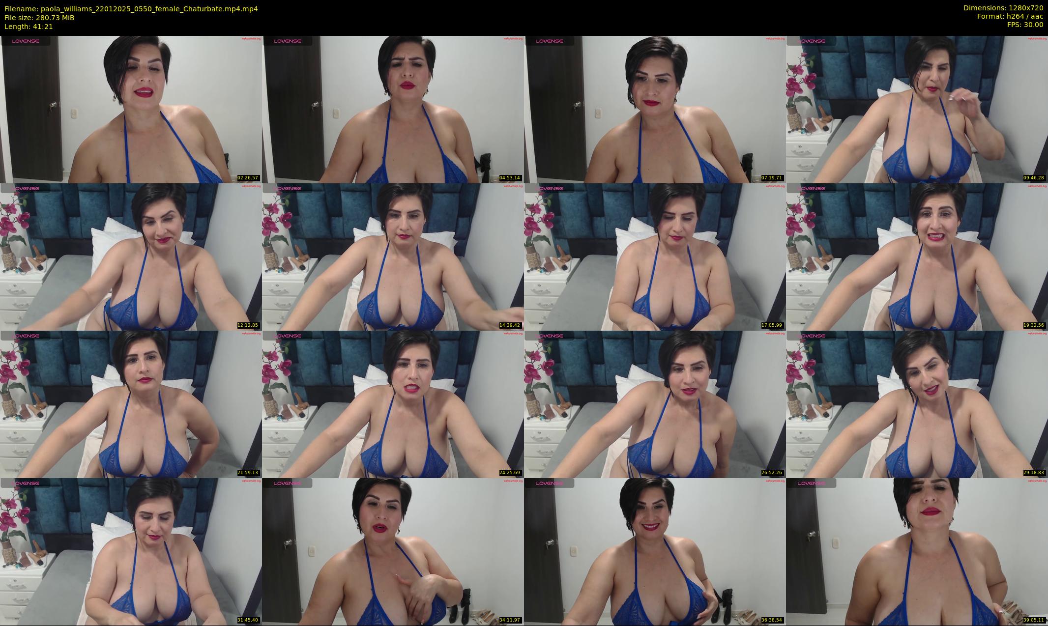 paola_williams — 42 minute Chaturbate female cam show recording, 720p, Jan 22, 2025