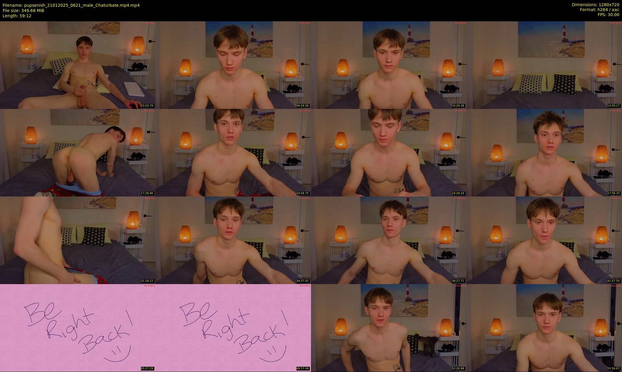 pupsenish — 60 minute Chaturbate male cam show recording, 720p, Jan 21, 2025