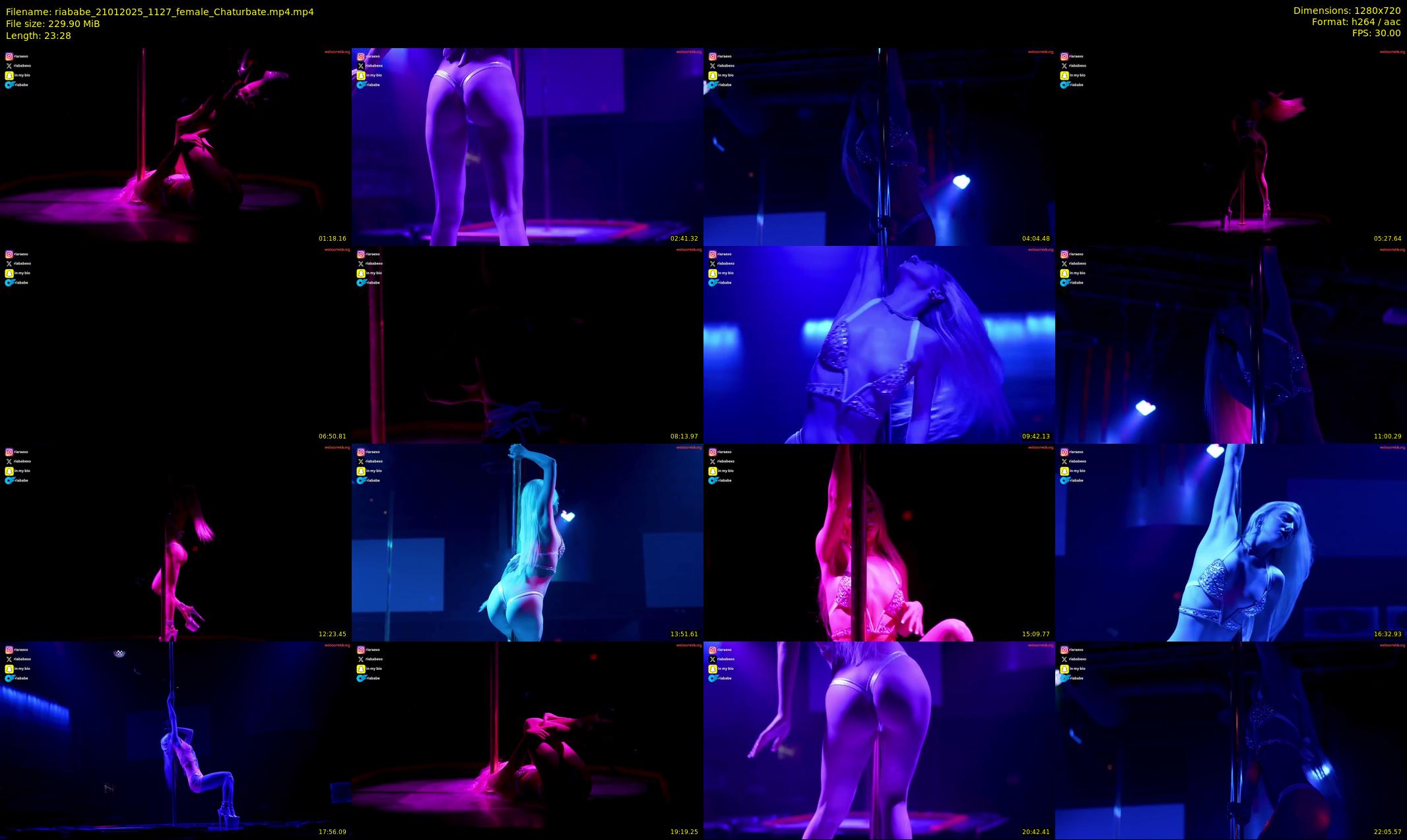 riababe — 24 minute Chaturbate female cam show recording, 720p, Jan 21, 2025