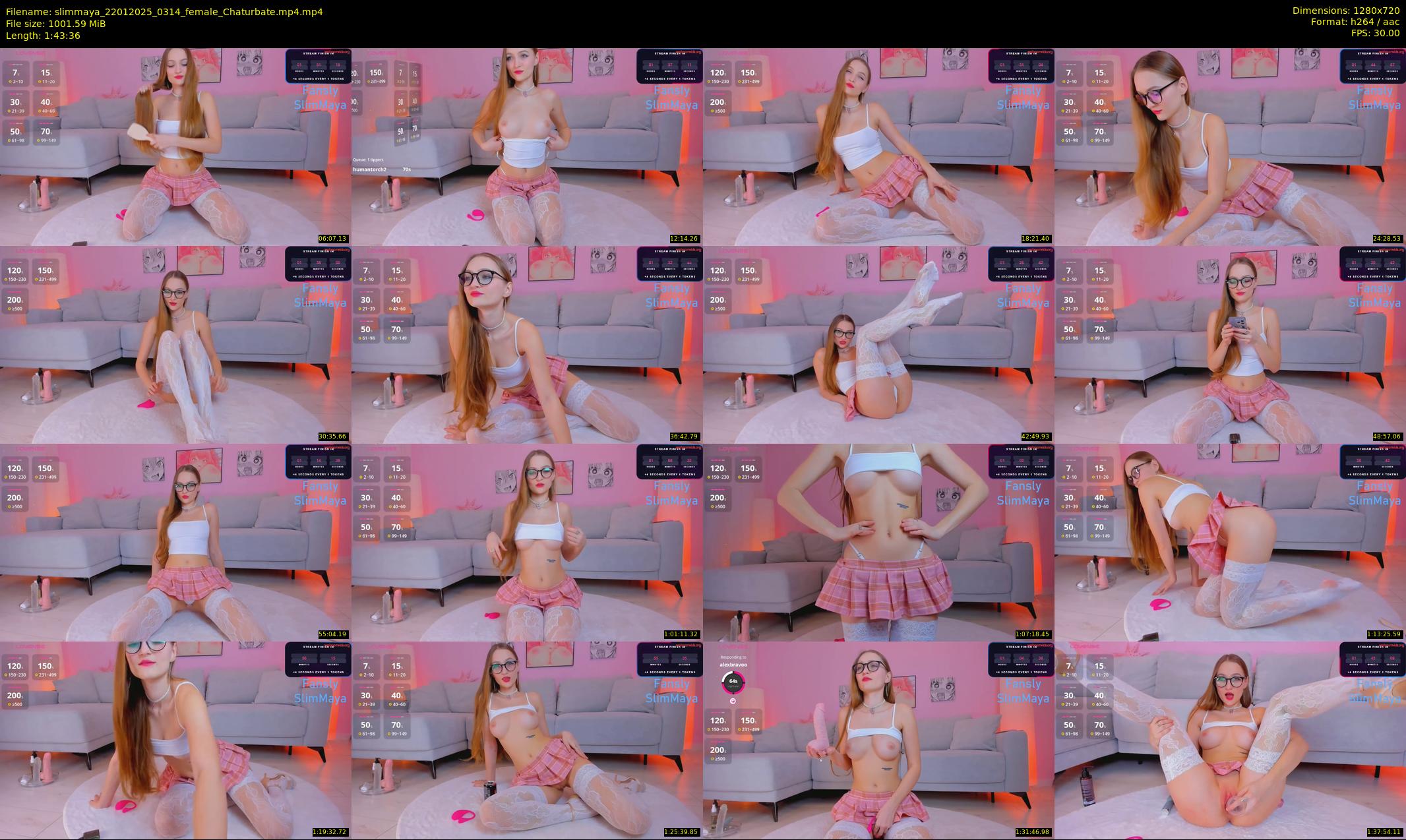 slimmaya — 104 minute Chaturbate female cam show recording, 720p, Jan 22, 2025