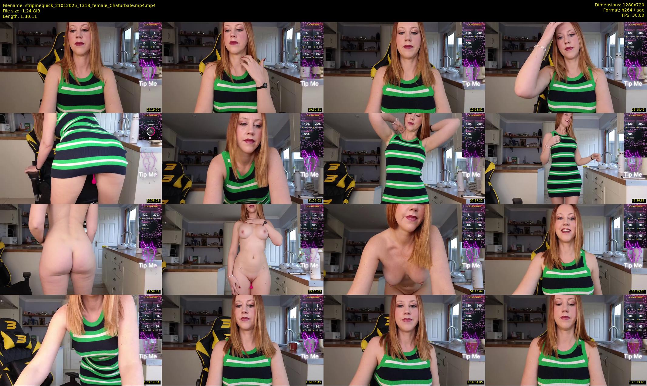 stripmequick — 91 minute Chaturbate female cam show recording, 720p, Jan 21, 2025