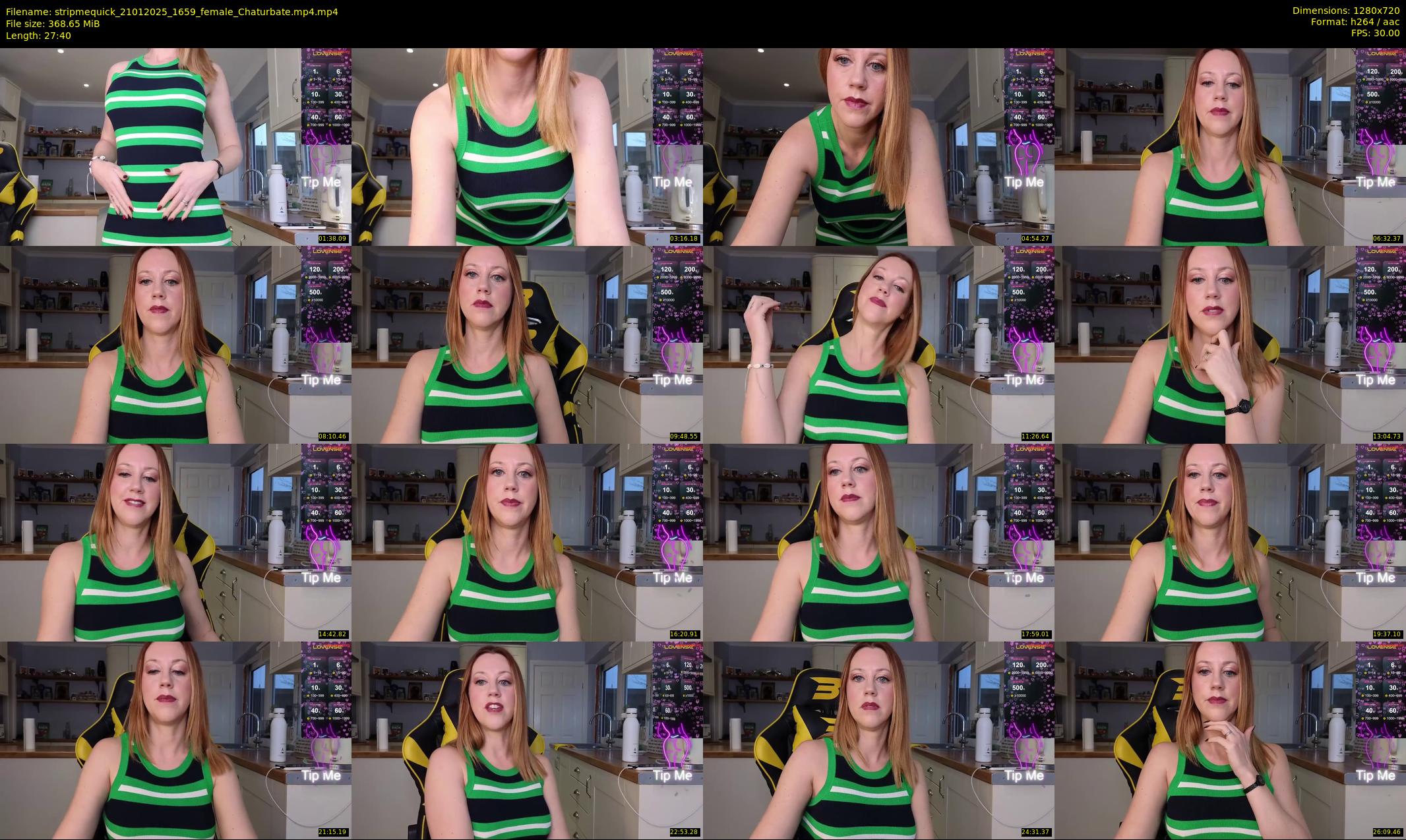 stripmequick — 28 minute Chaturbate female cam show recording, 720p, Jan 21, 2025