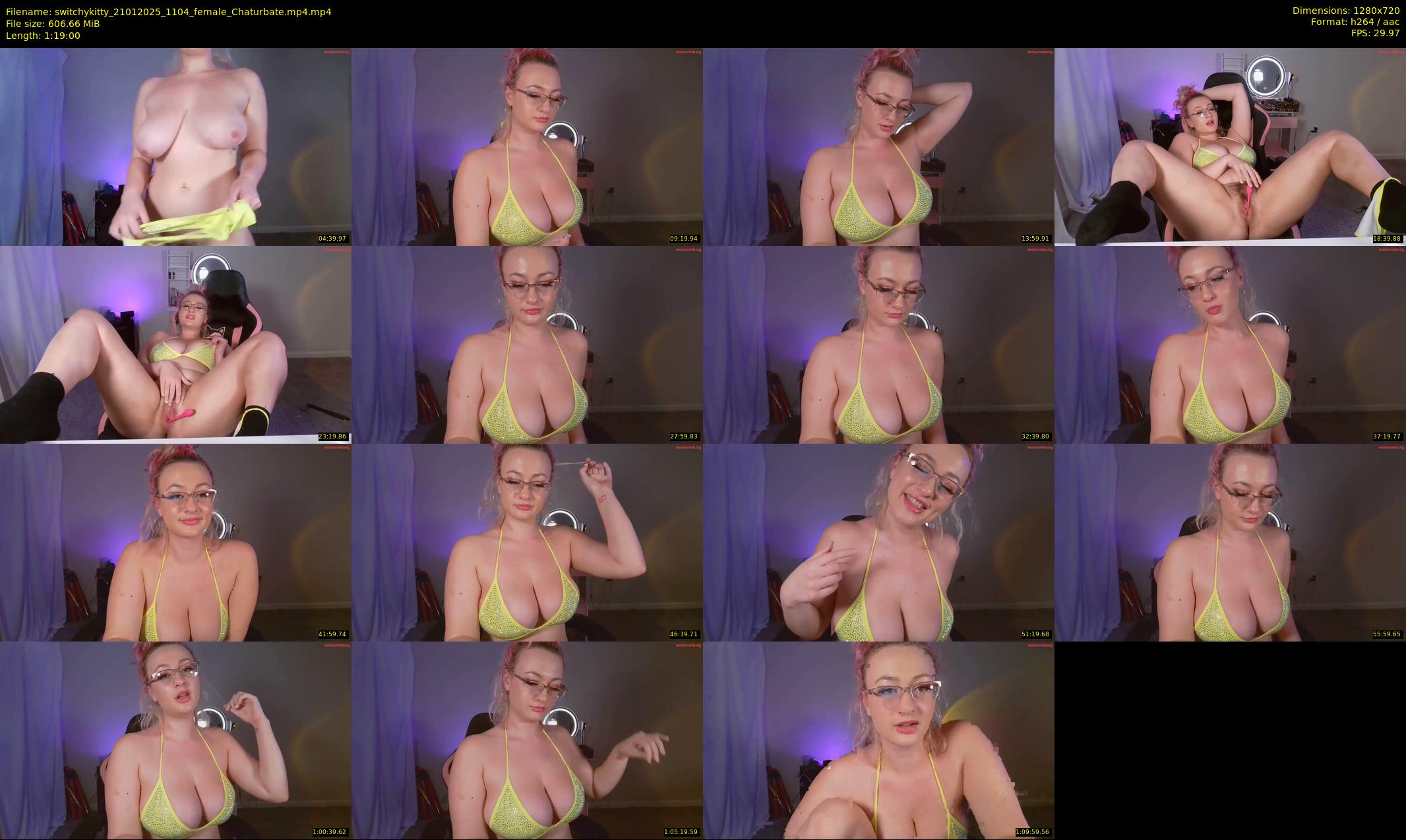 switchykitty — 79 minute Chaturbate female cam show recording, 720p, Jan 21, 2025