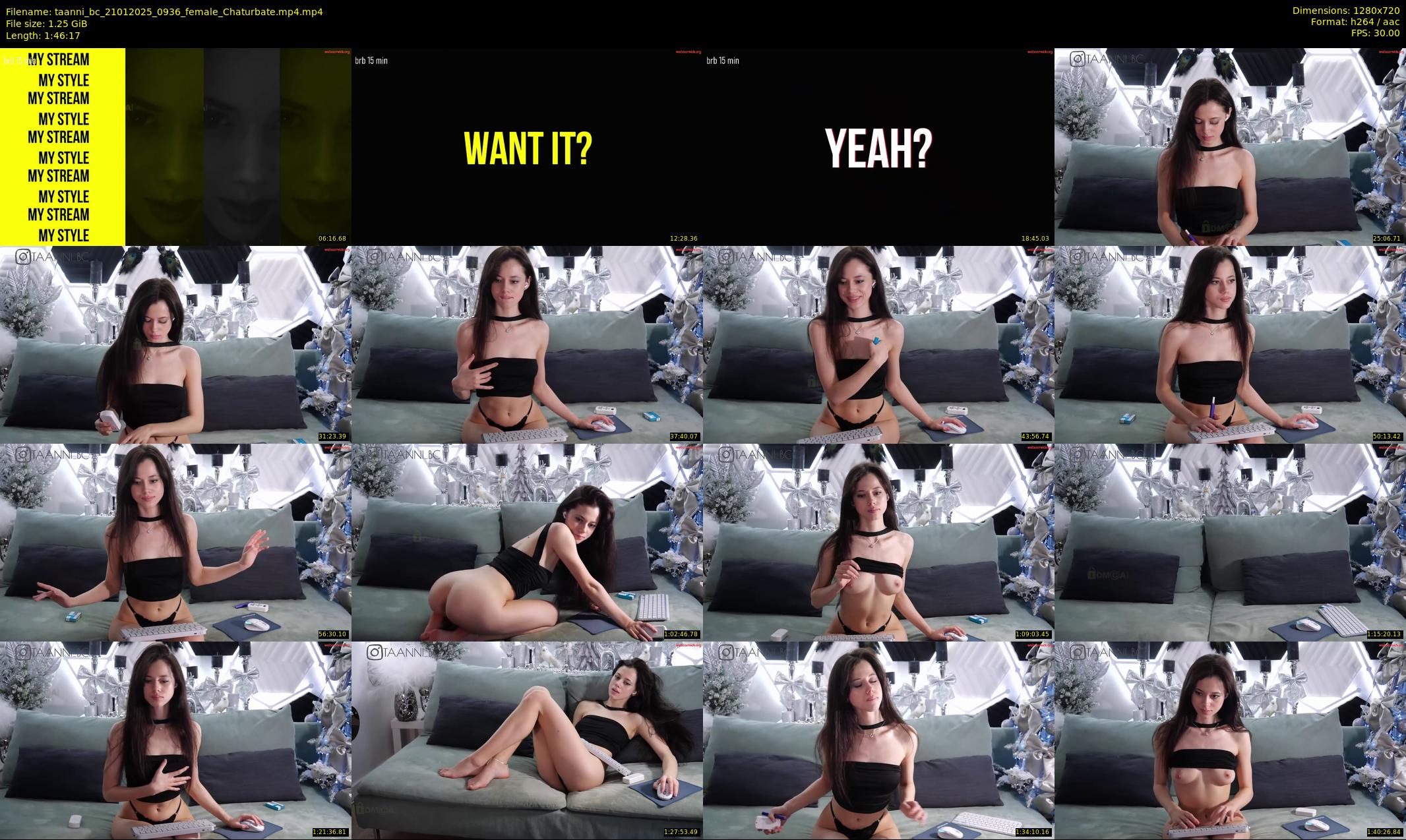 taanni_bc — 107 minute Chaturbate female cam show recording, 720p, Jan 21, 2025