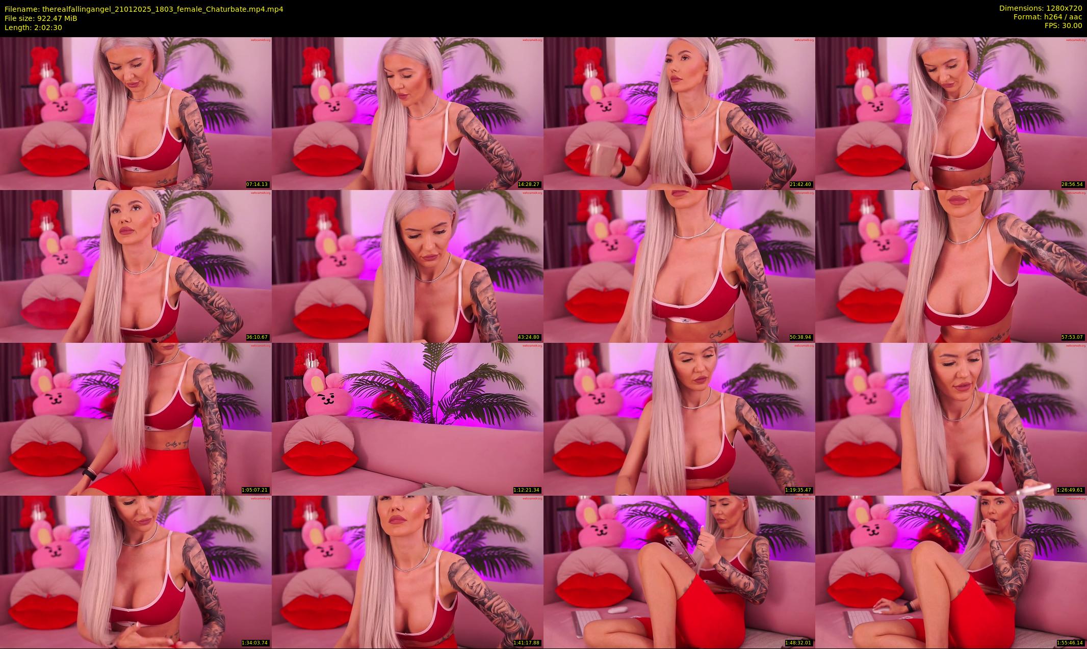 therealfallingangel — 123 minute Chaturbate female cam show recording, 720p, Jan 21, 2025