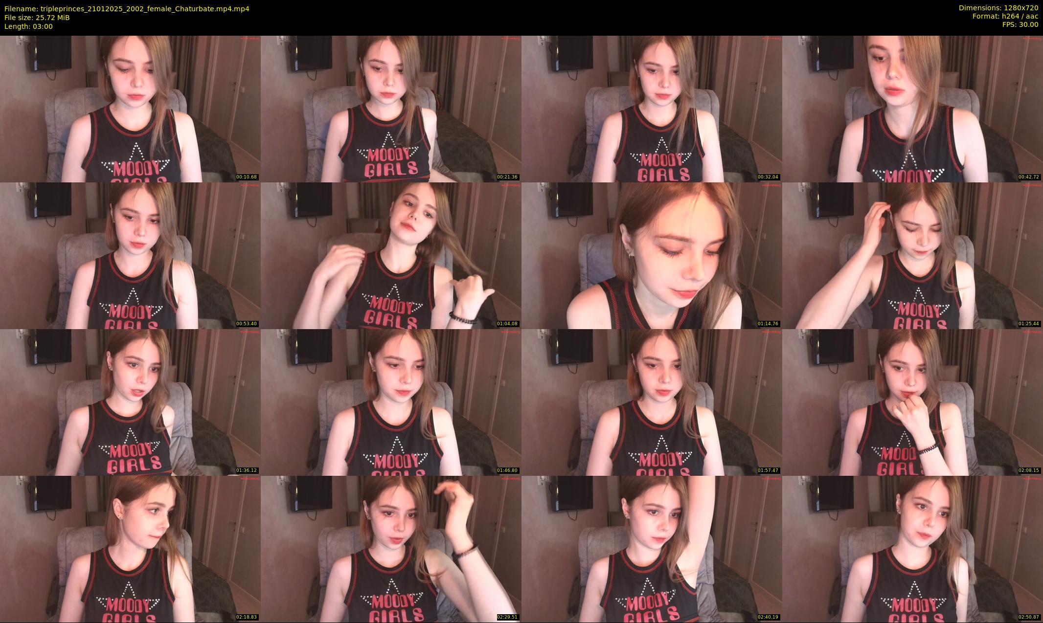 tripleprinces — 3 minute Chaturbate female cam show recording, 720p, Jan 21, 2025