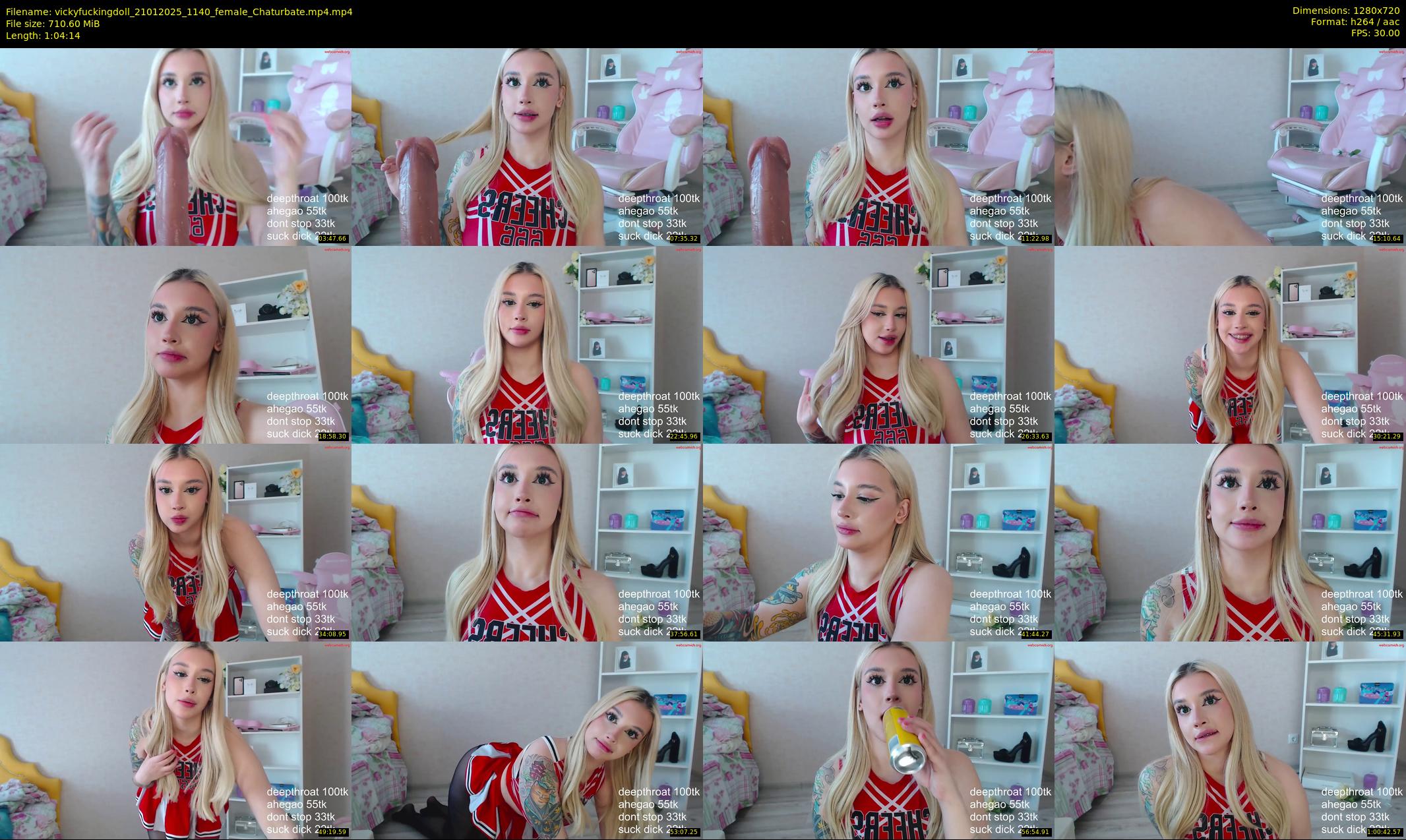 vickyfuckingdoll — 65 minute Chaturbate female cam show recording, 720p, Jan 21, 2025