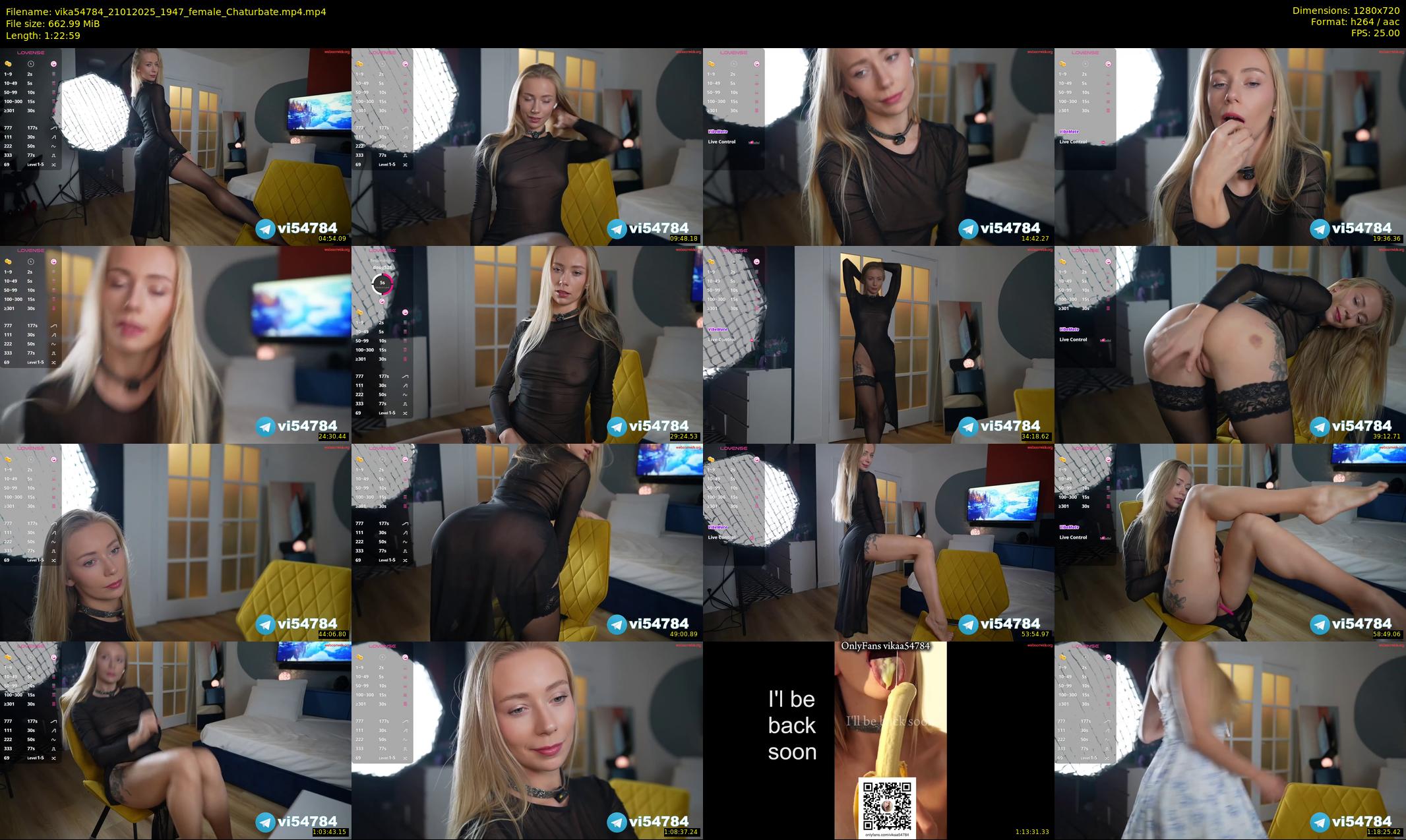 vika54784 — 83 minute Chaturbate female cam show recording, 720p, Jan 21, 2025