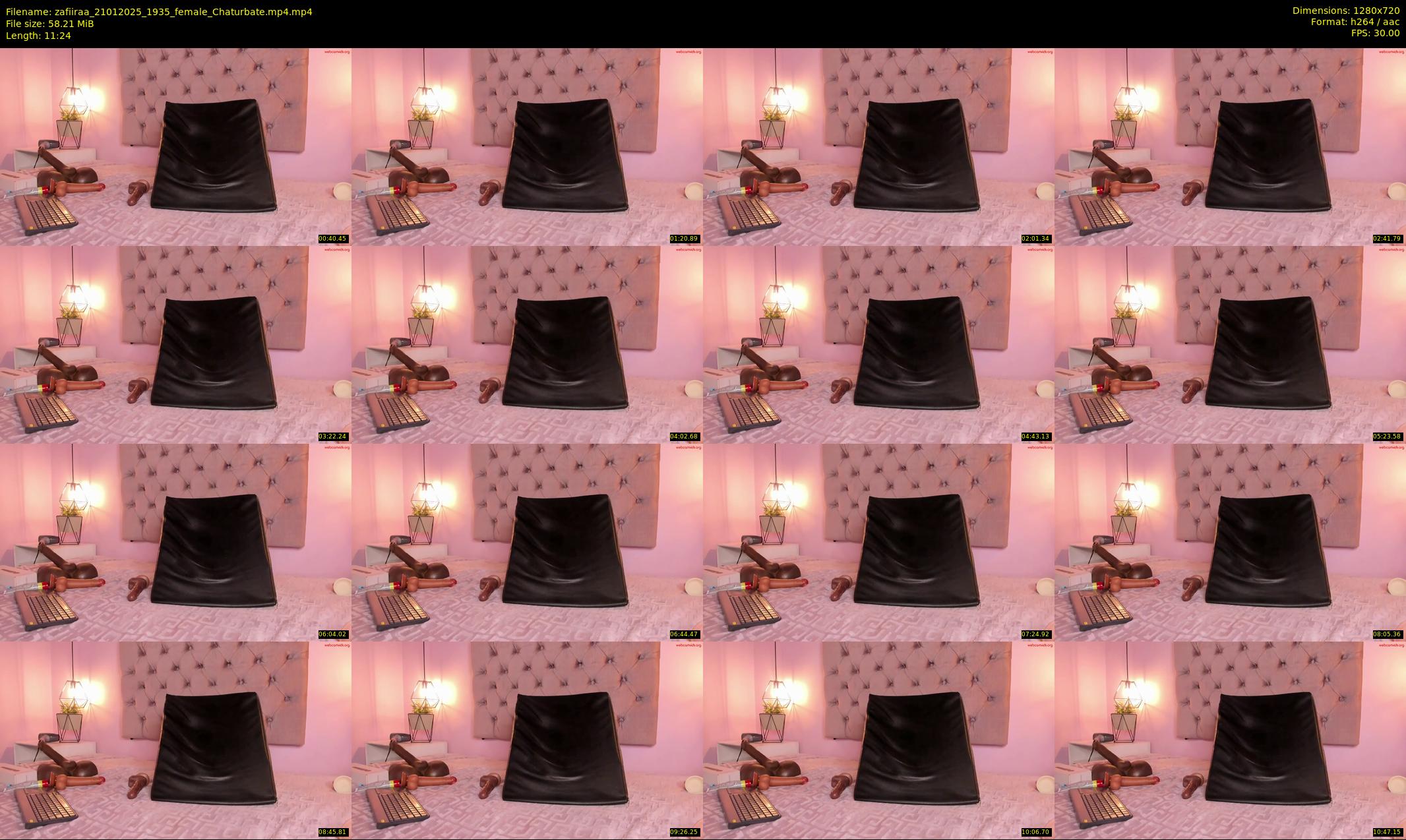 zafiiraa — 12 minute Chaturbate female cam show recording, 720p, Jan 21, 2025