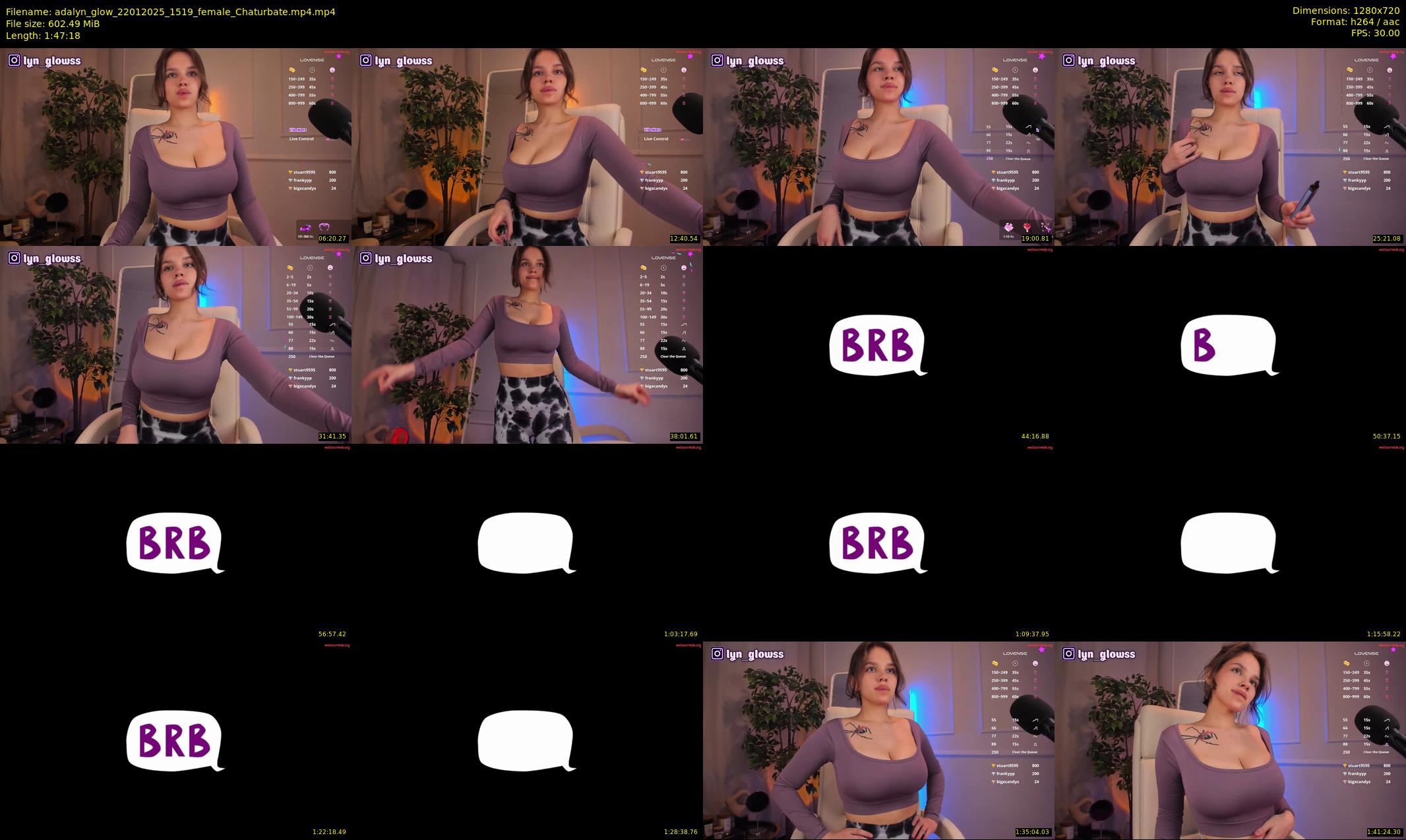 adalyn_glow — 108 minute Chaturbate female cam show recording, 720p, Jan 22, 2025