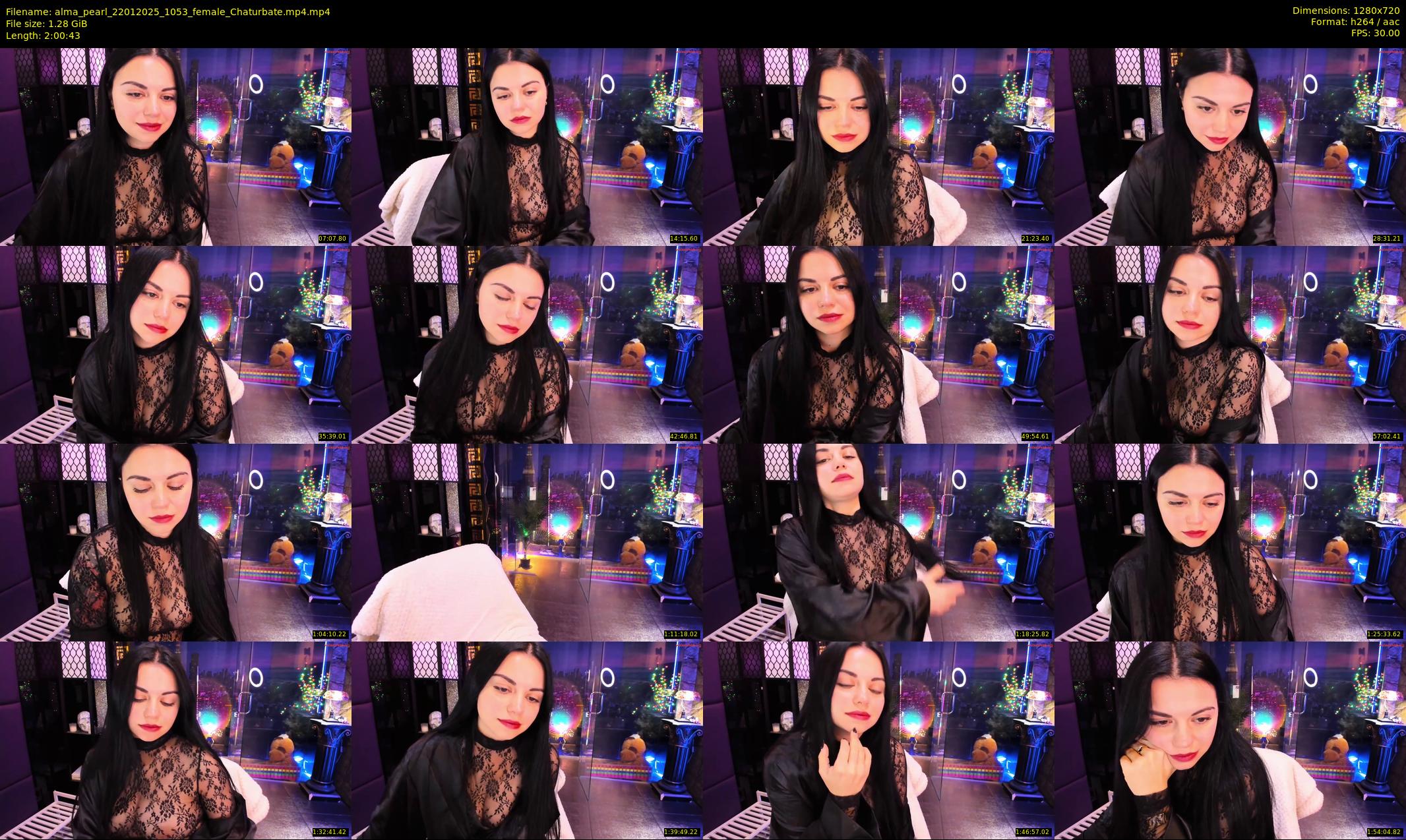 alma_pearl — 121 minute Chaturbate female cam show recording, 720p, Jan 22, 2025