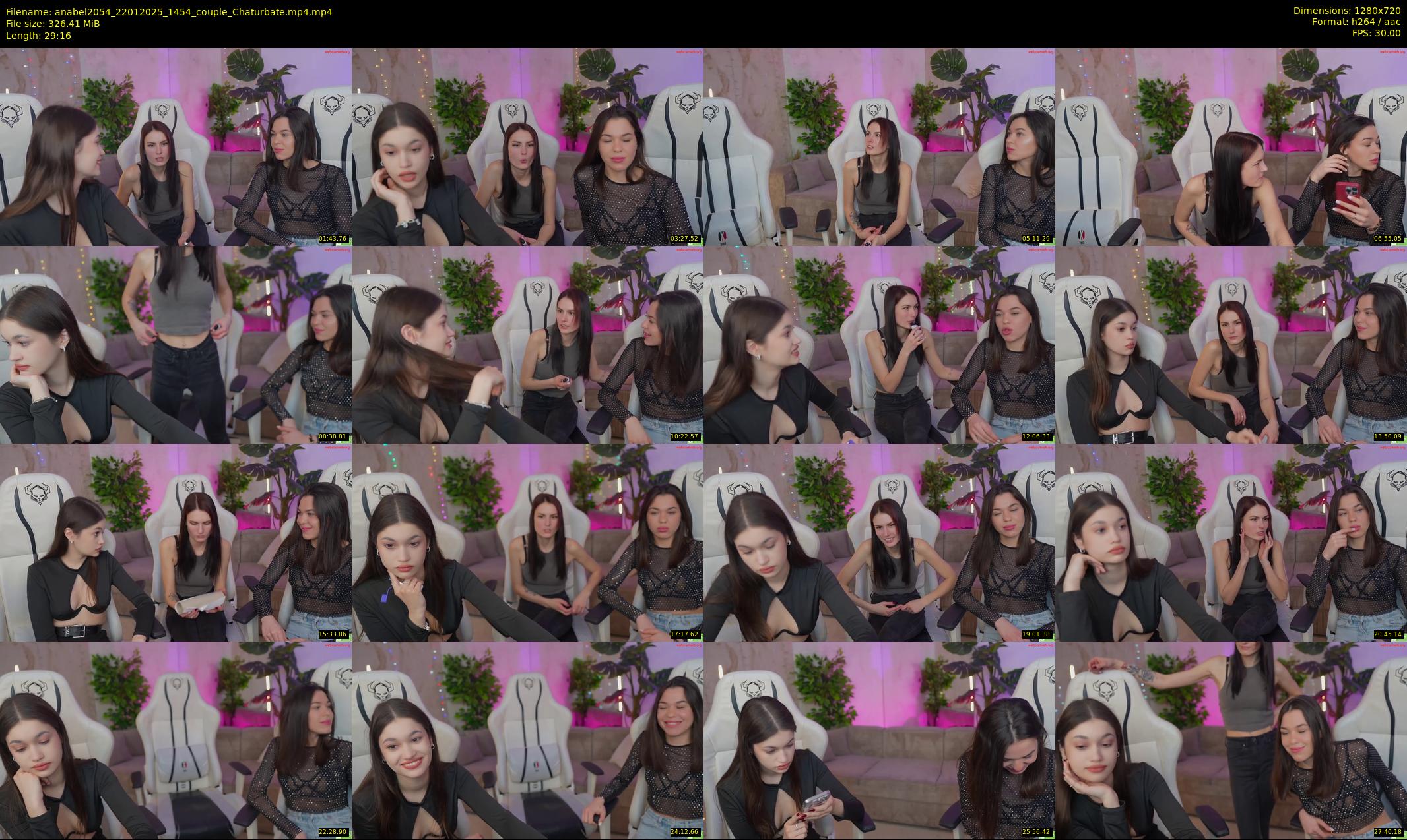 anabel2054 — 30 minute Chaturbate female cam show recording, 720p, Jan 22, 2025
