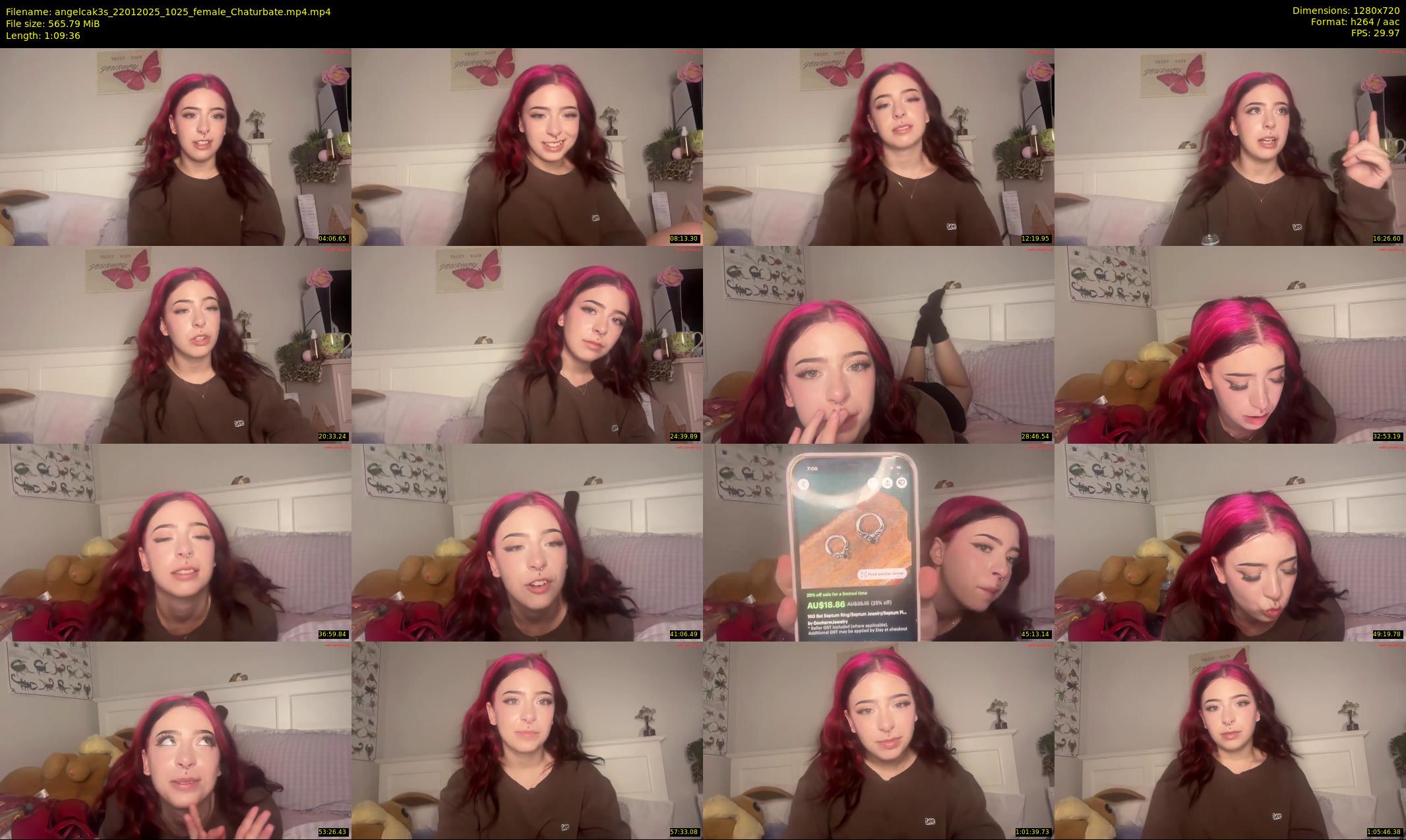 angelcak3s — 70 minute Chaturbate female cam show recording, 720p, Jan 22, 2025