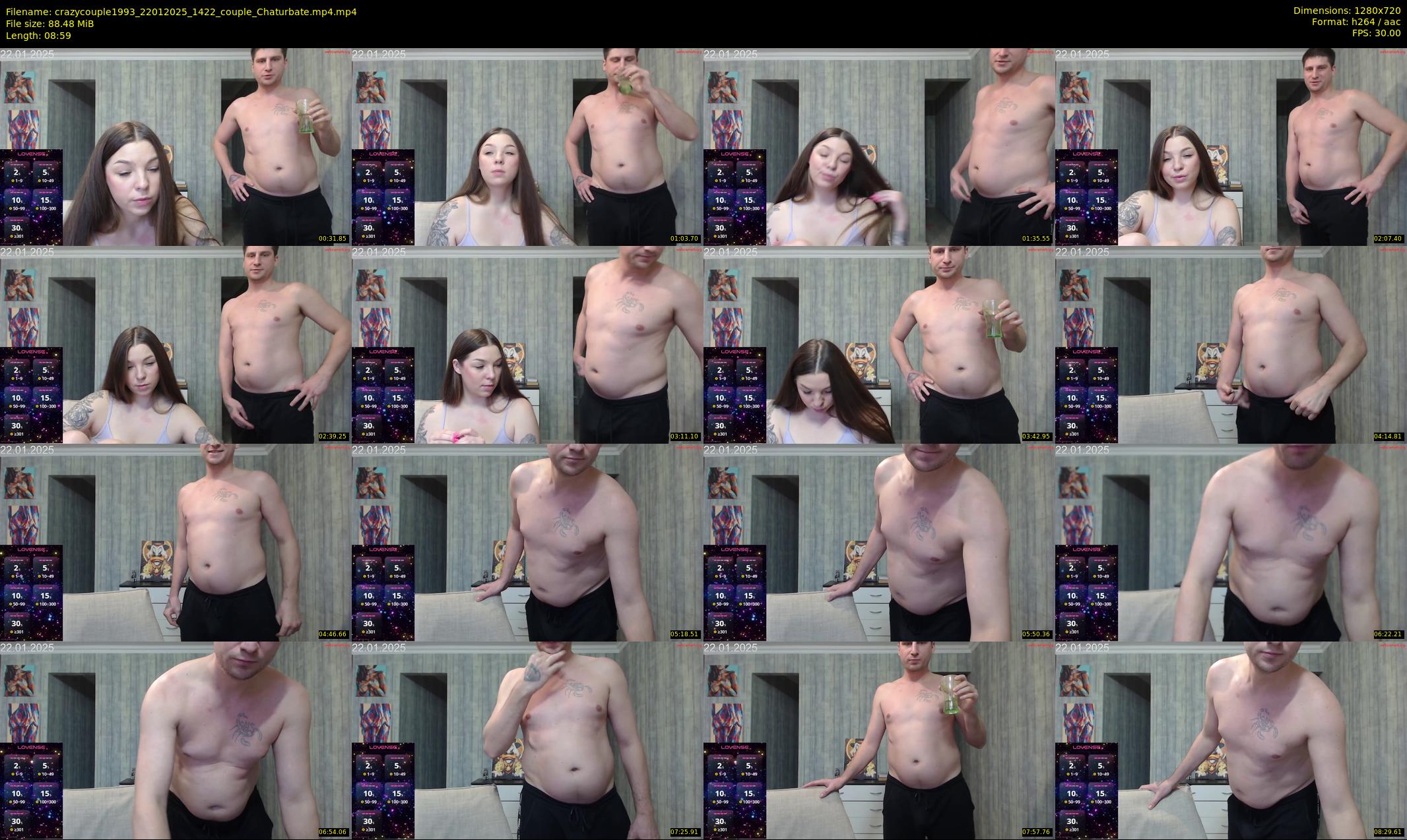 crazycouple1993 — 9 minute Chaturbate couple cam show recording, 720p, Jan 22, 2025